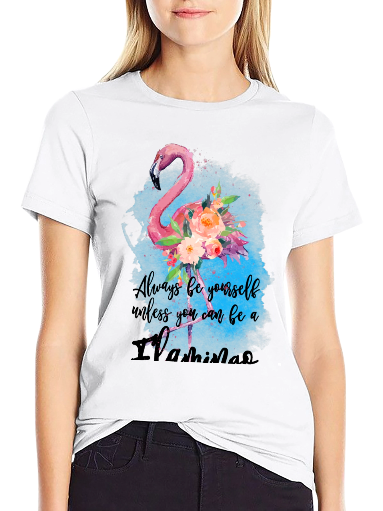 Black Always Be A Flamingo T-Shirt - Unique Design view 9