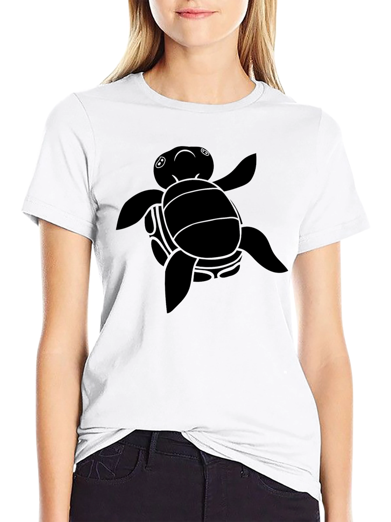 Black Black Turtle Graphic Tee view 9