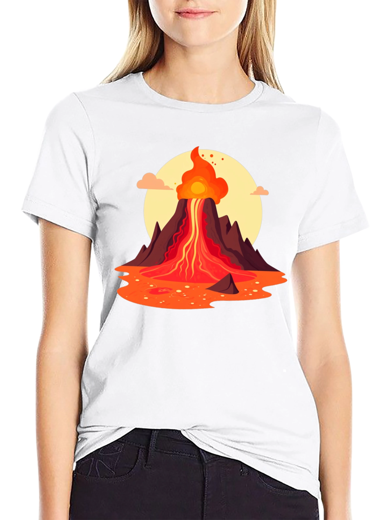 Black Volcano Graphic Tee - Black view 9