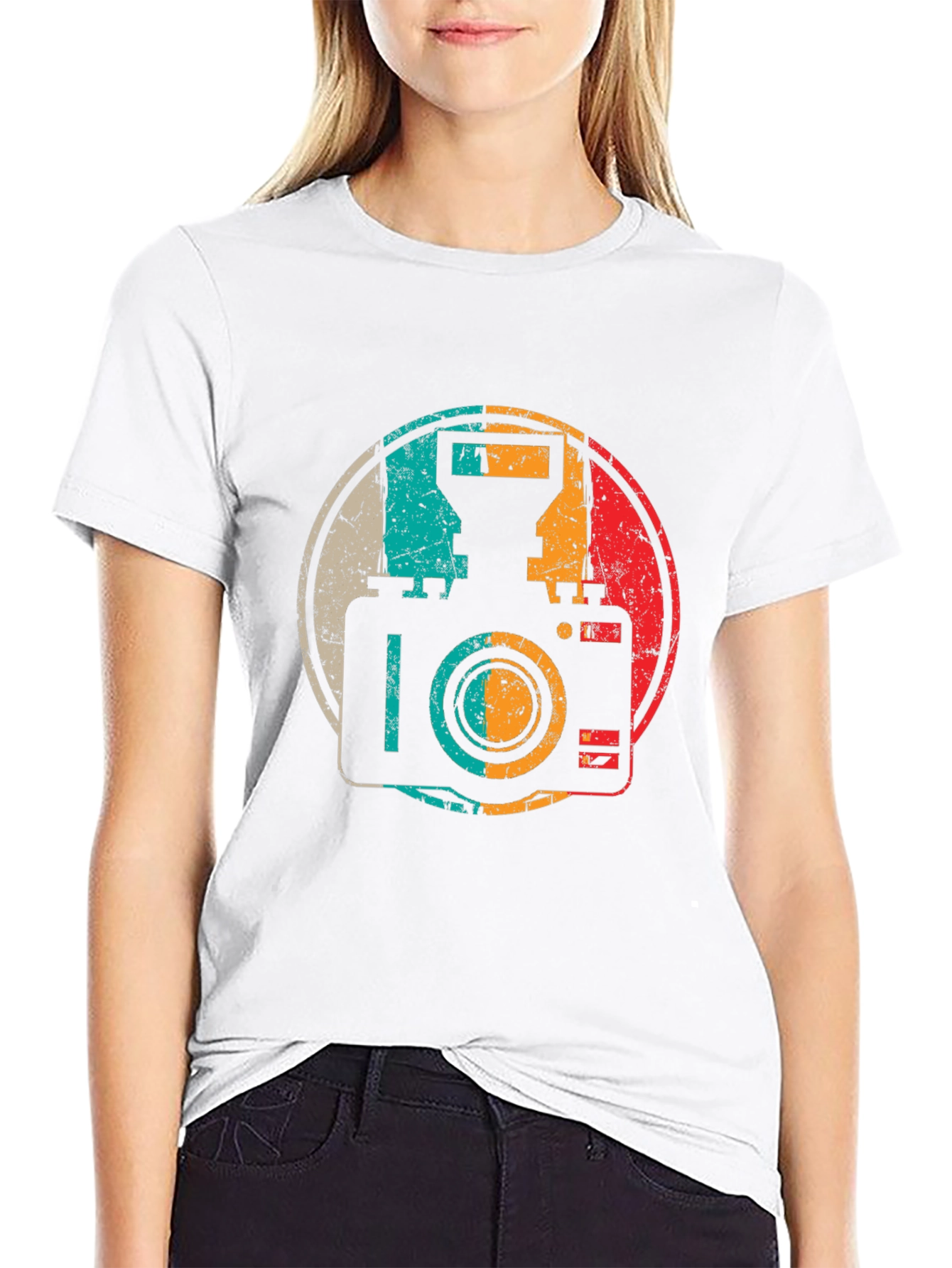 Black Retro Camera Graphic T-Shirt - Vintage Style Photography Tee view 9