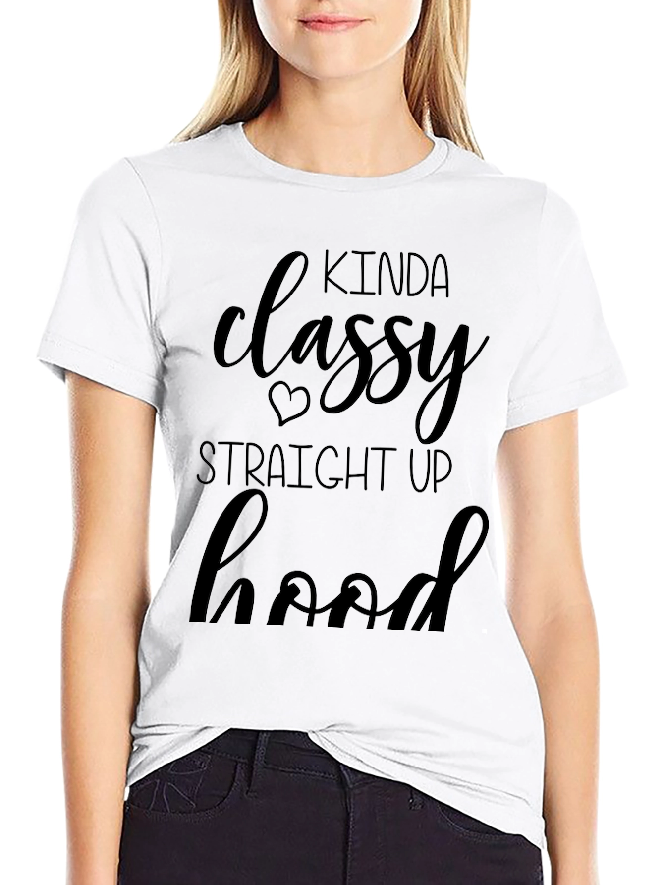 Kinda Classy Hood Black T-Shirt - 9