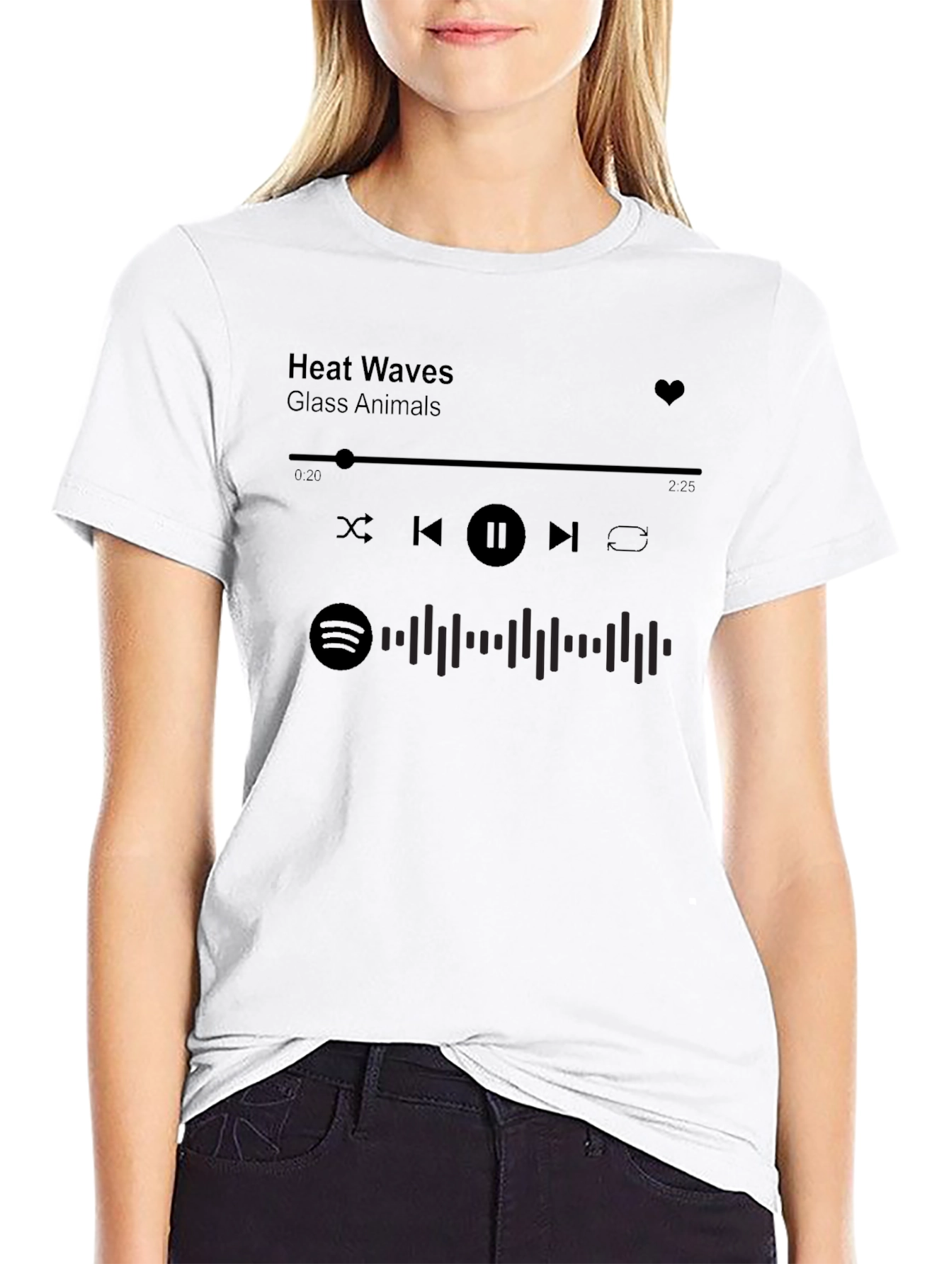 Black Heat Waves Song T-Shirt - Glass Animals Music Tee view 9