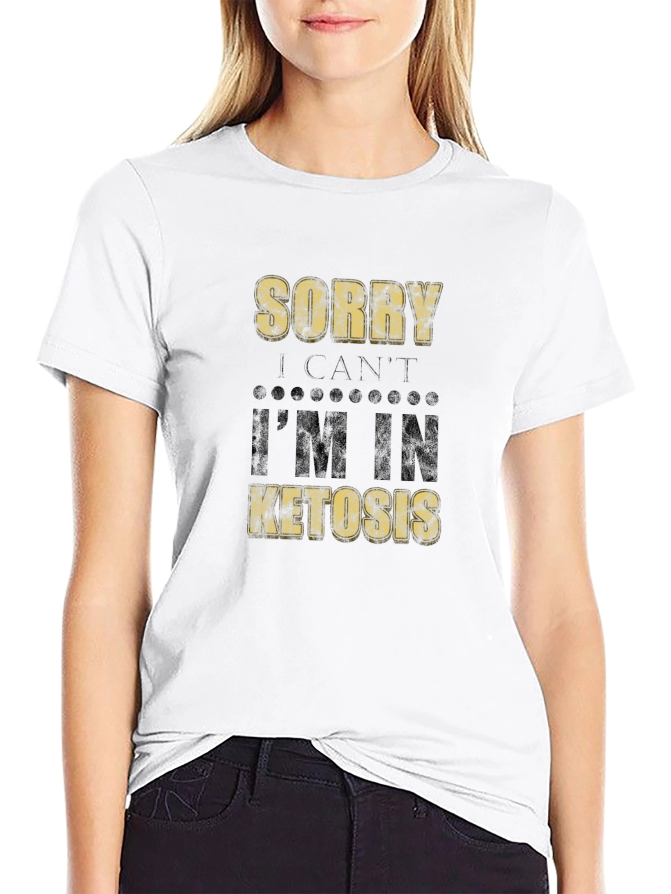 Black Sorry I Can't I'm In Ketosis T-Shirt view 9