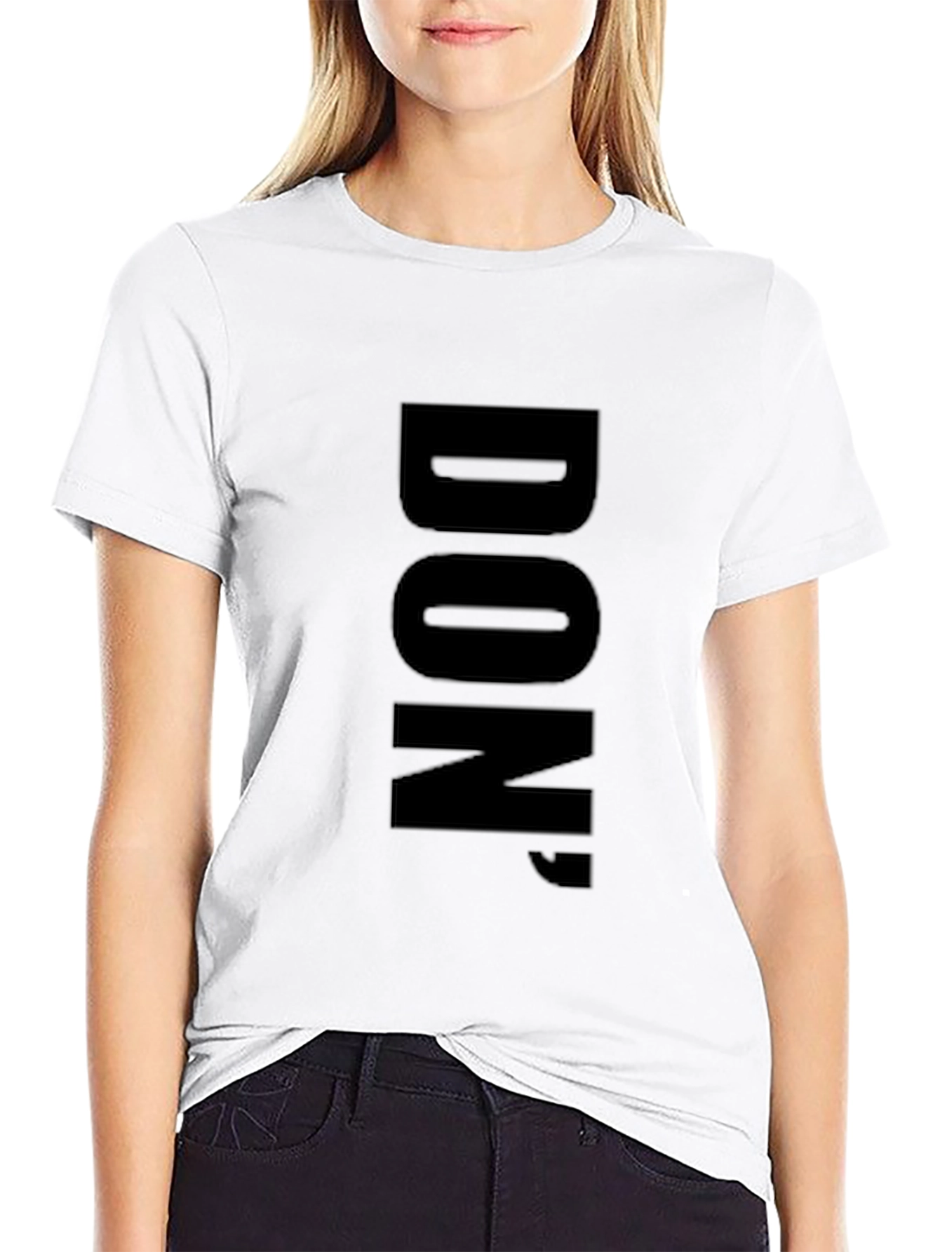 Black Bold 'DON' Black Graphic Tee - Minimalist Style view 9