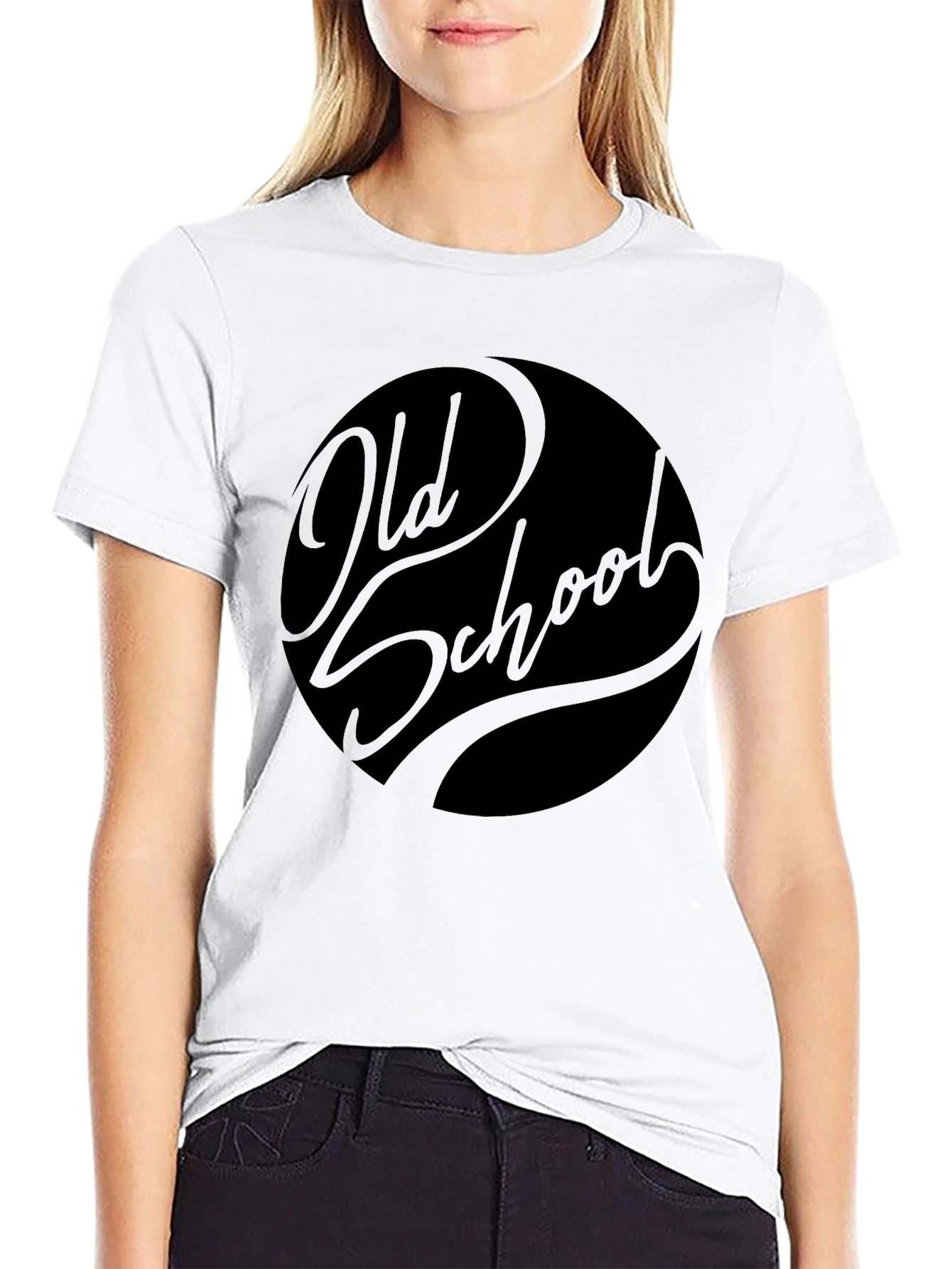 Black Old School Graphic Tee - Stylish Black T-Shirt view 9