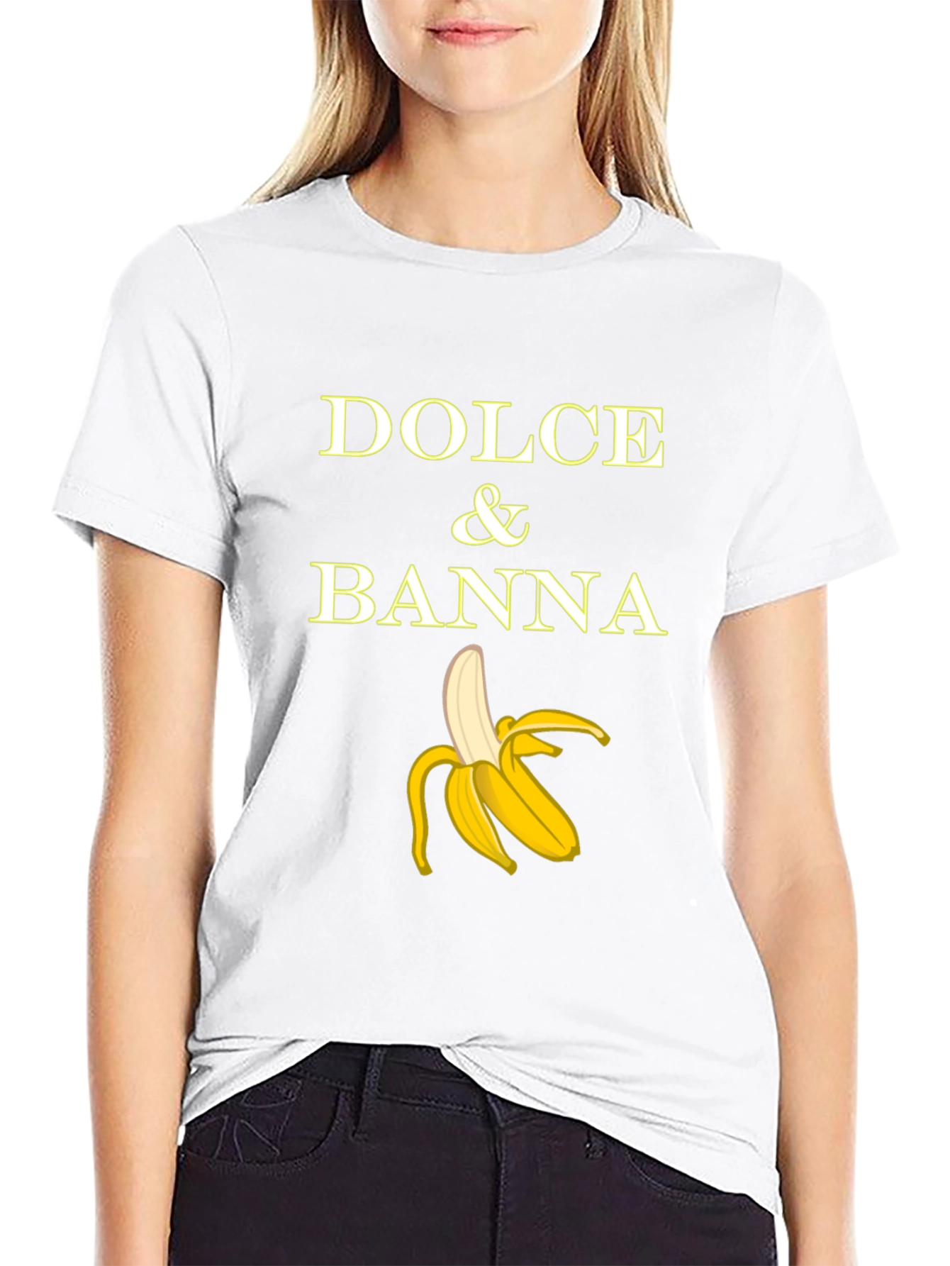 Black Dolce & Banna T-Shirt Funny Banana Graphic Tee view 9