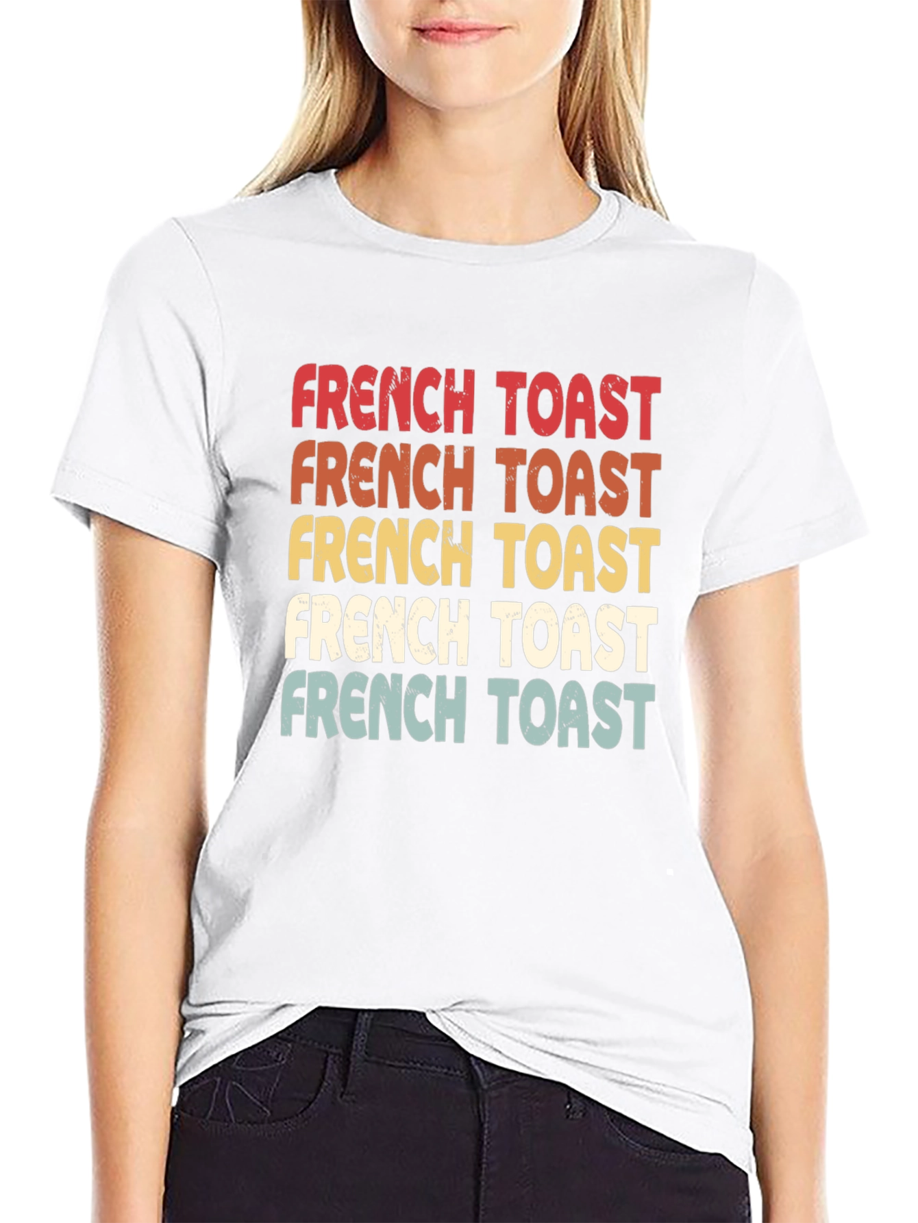 Black Retro French Toast Graphic Tee view 9
