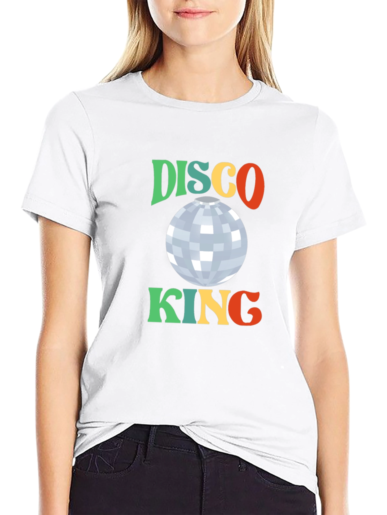 Black Retro Disco King Graphic T-Shirt view 9