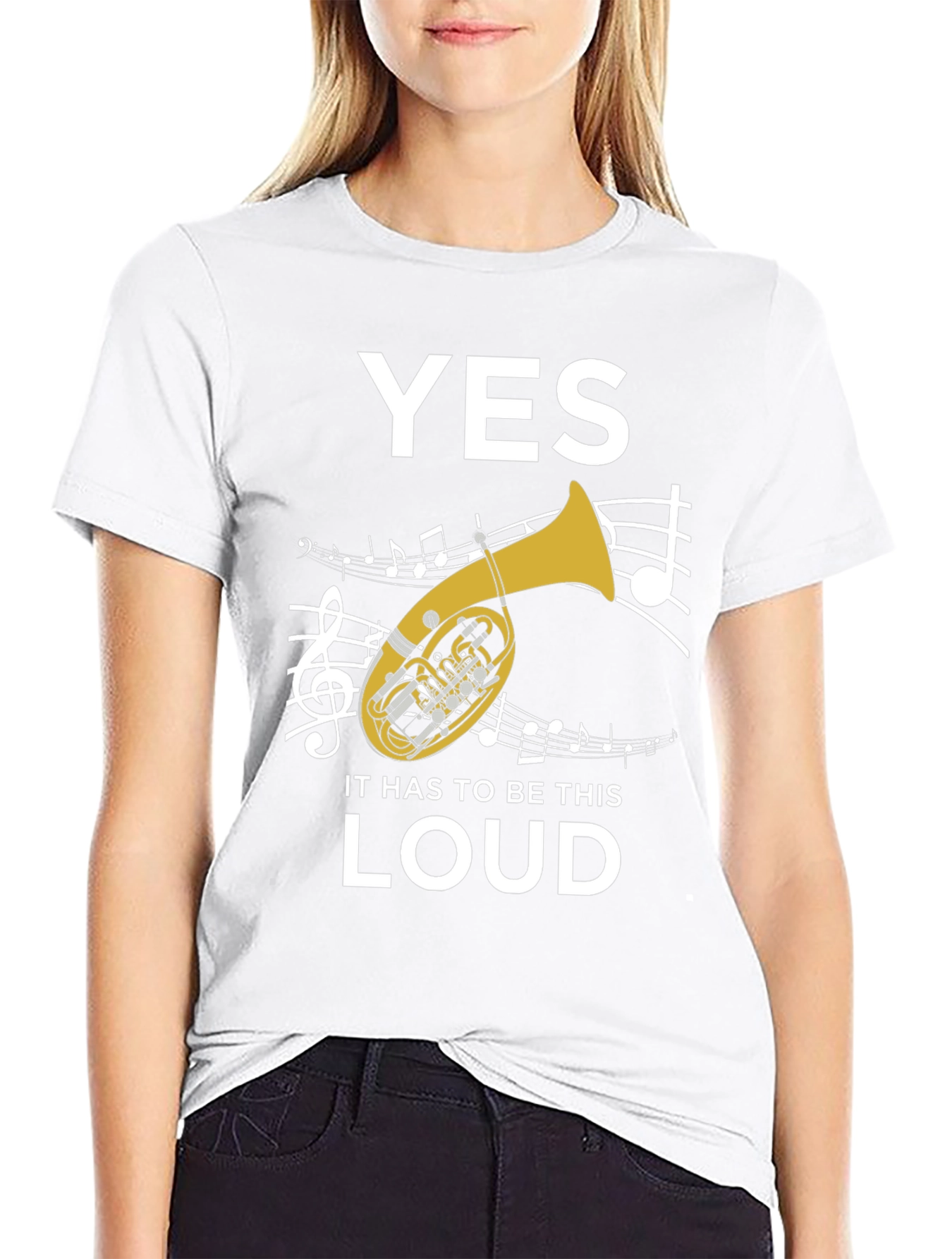 Black Funny Tuba Player T-Shirt - Yes It Has To Be This Loud view 9