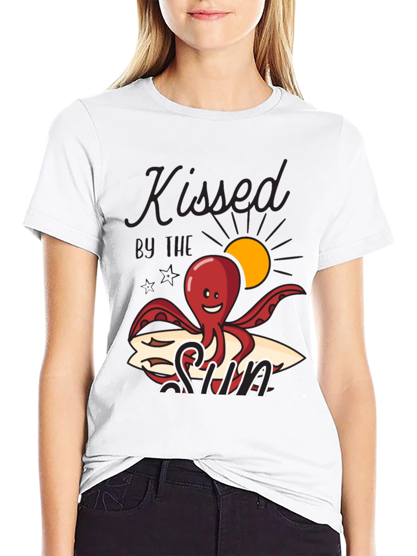 Black Kissed By The Sun Octopus Graphic Tee view 9