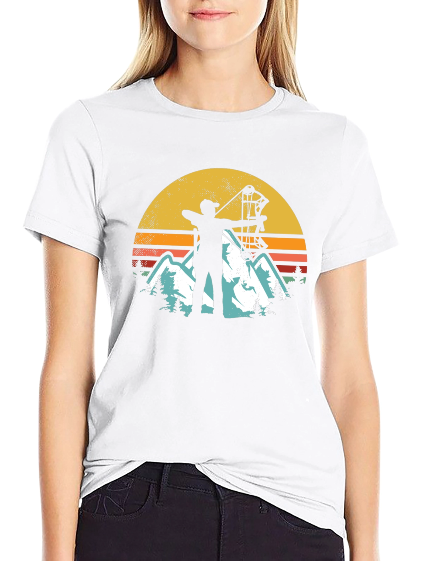 Black Archery Sunset Graphic Tee - Mountain Adventure view 9