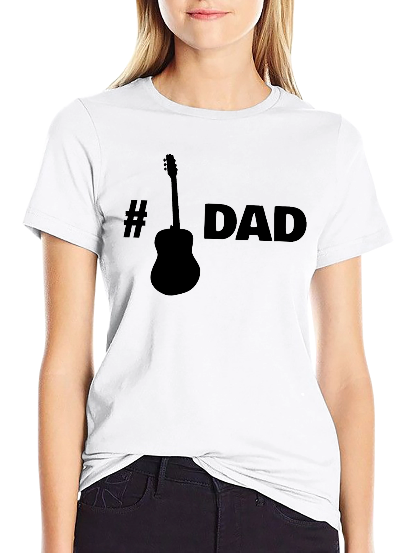 Black #Guitar Dad Graphic T-Shirt - Father's Day Gift view 9