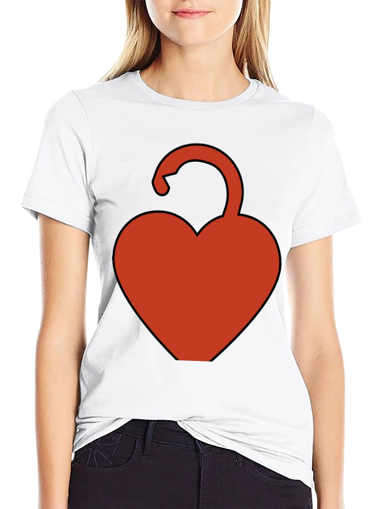 Black Heart Lock Graphic Tee - Black Casual Shirt view 9