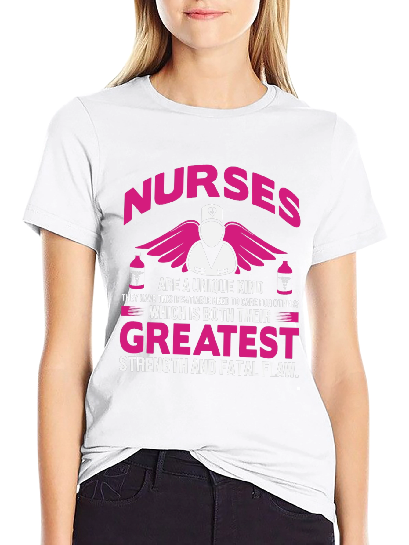 Black Nurses Unique Kind T-Shirt - Pink Graphic Tee view 9