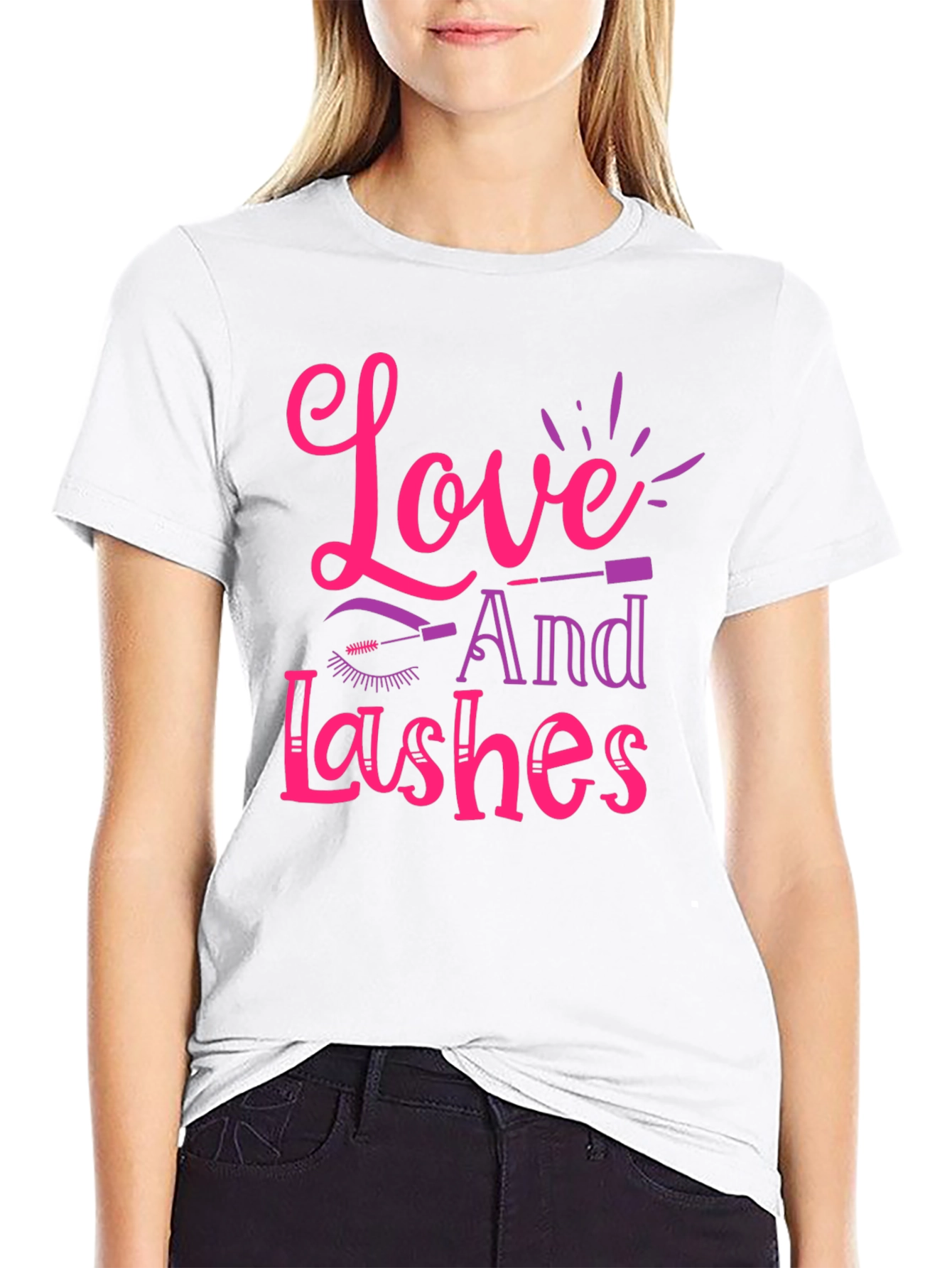 Black Love and Lashes Graphic Tee view 9
