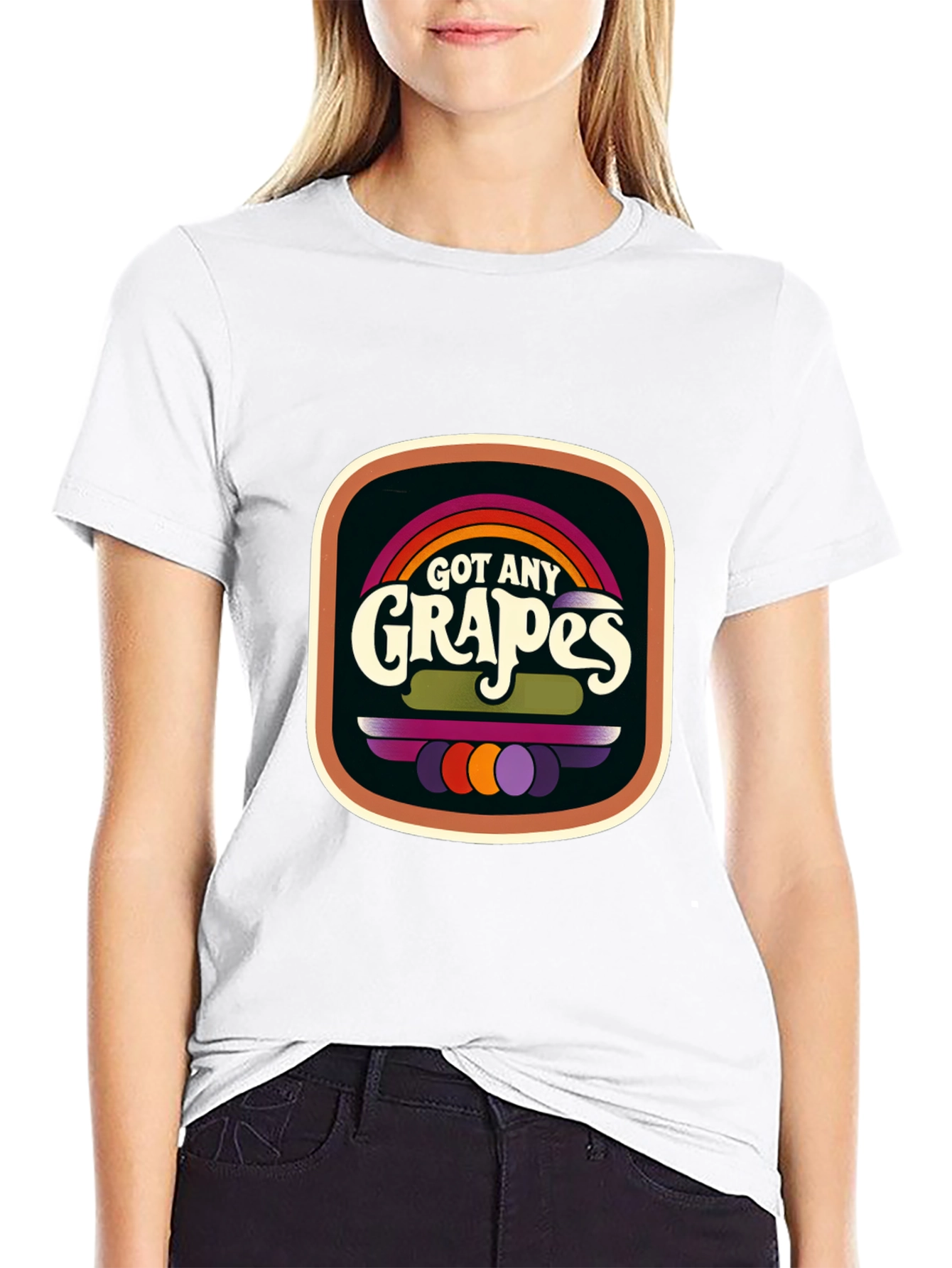 Black Got Any Grapes T-Shirt - Retro Graphic Tee view 9