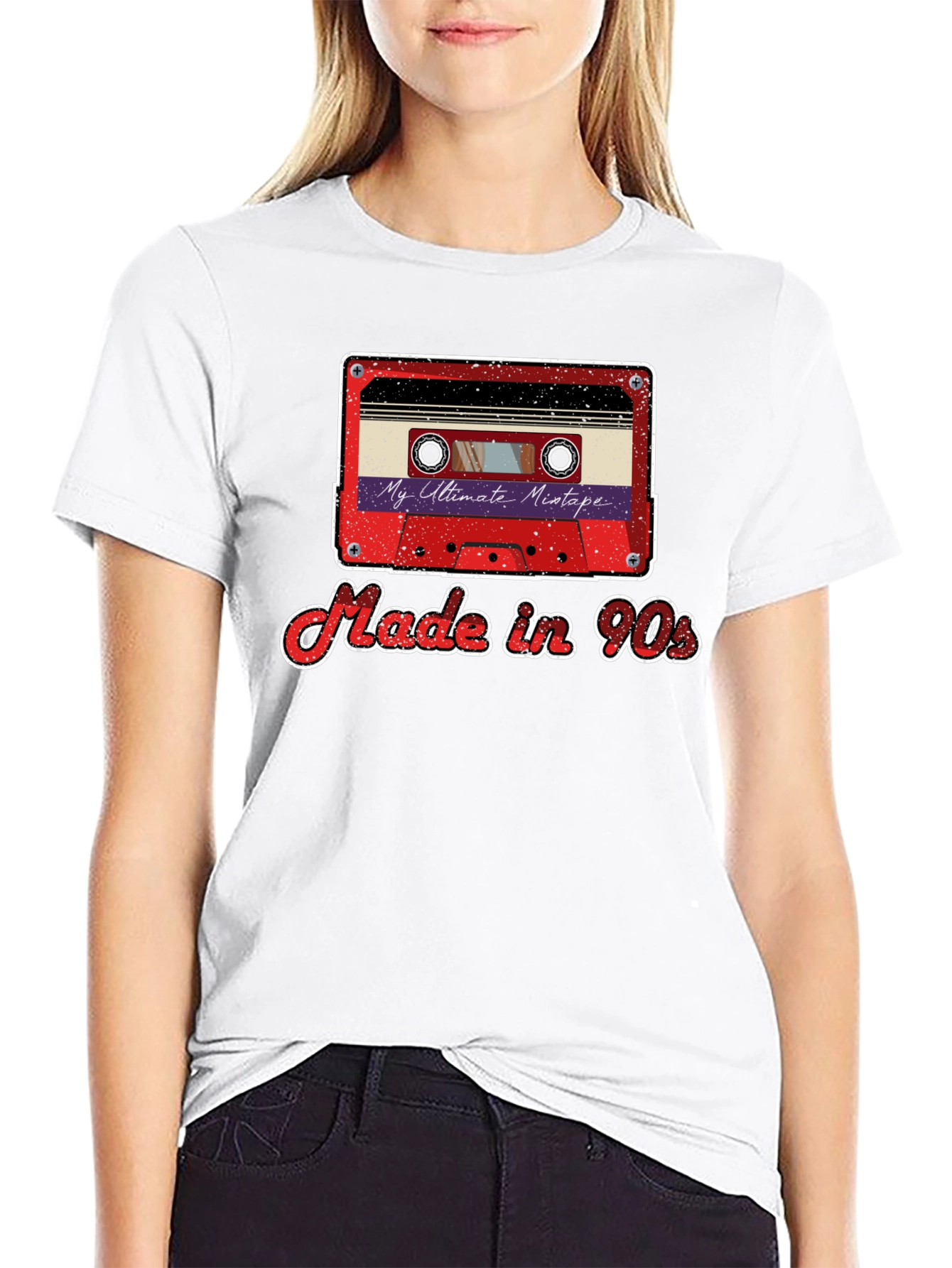 Black Made in 90s Mixtape Graphic Tee view 9
