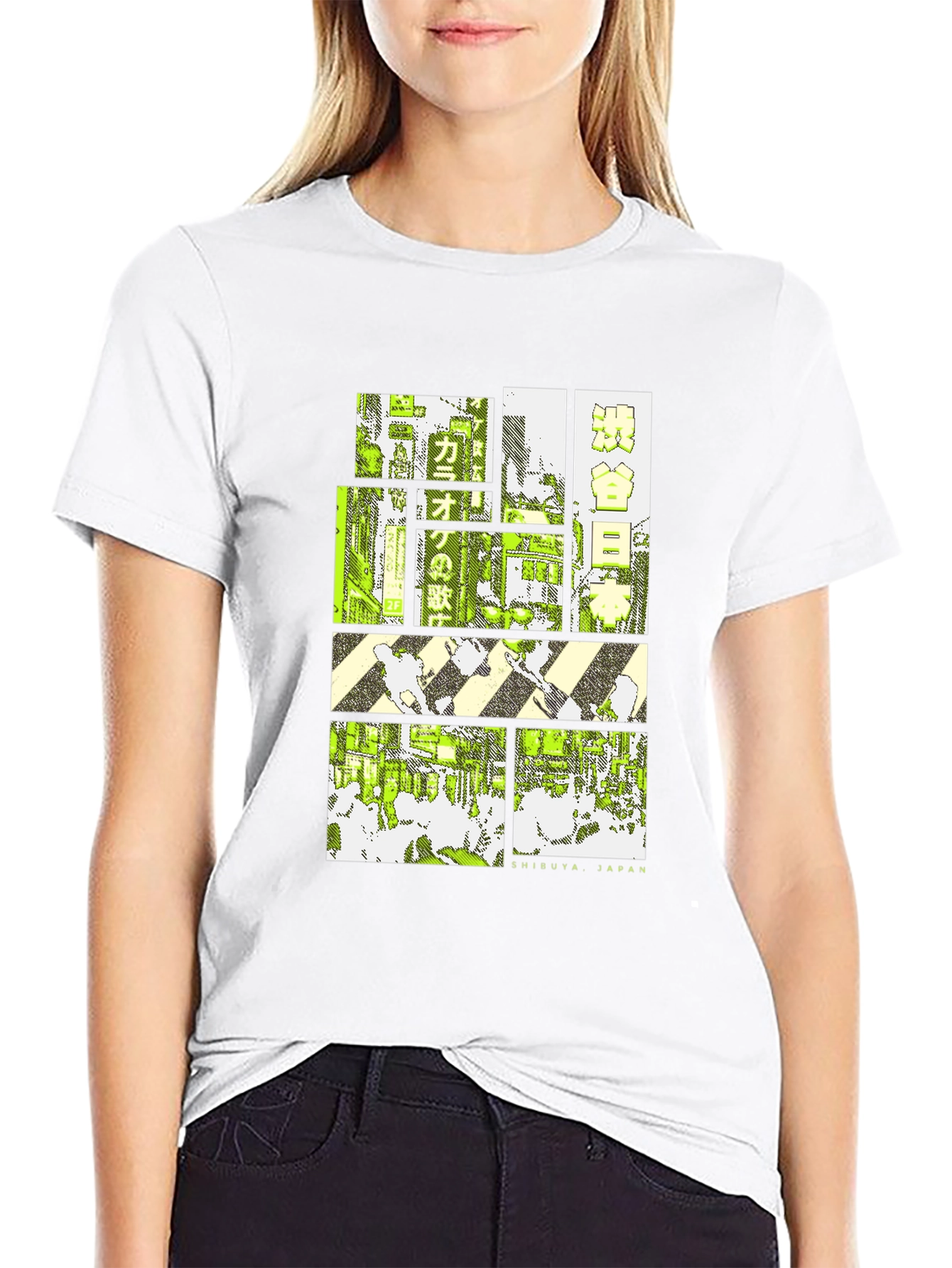 Black Retro Shibuya Japan T-Shirt - Urban Style view 9