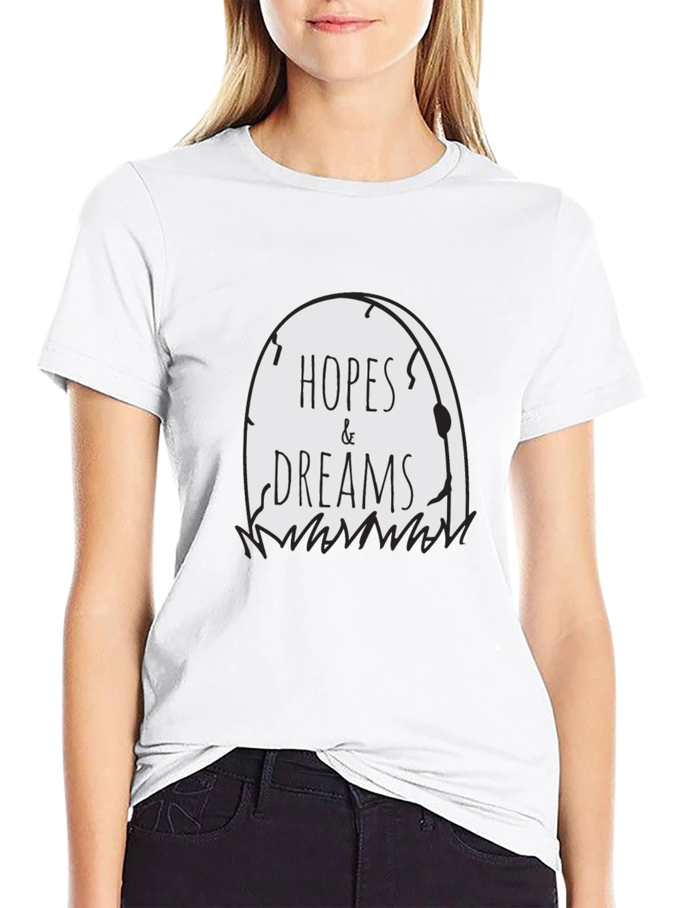 Black Hopes & Dreams Tombstone Graphic Tee - Black view 9