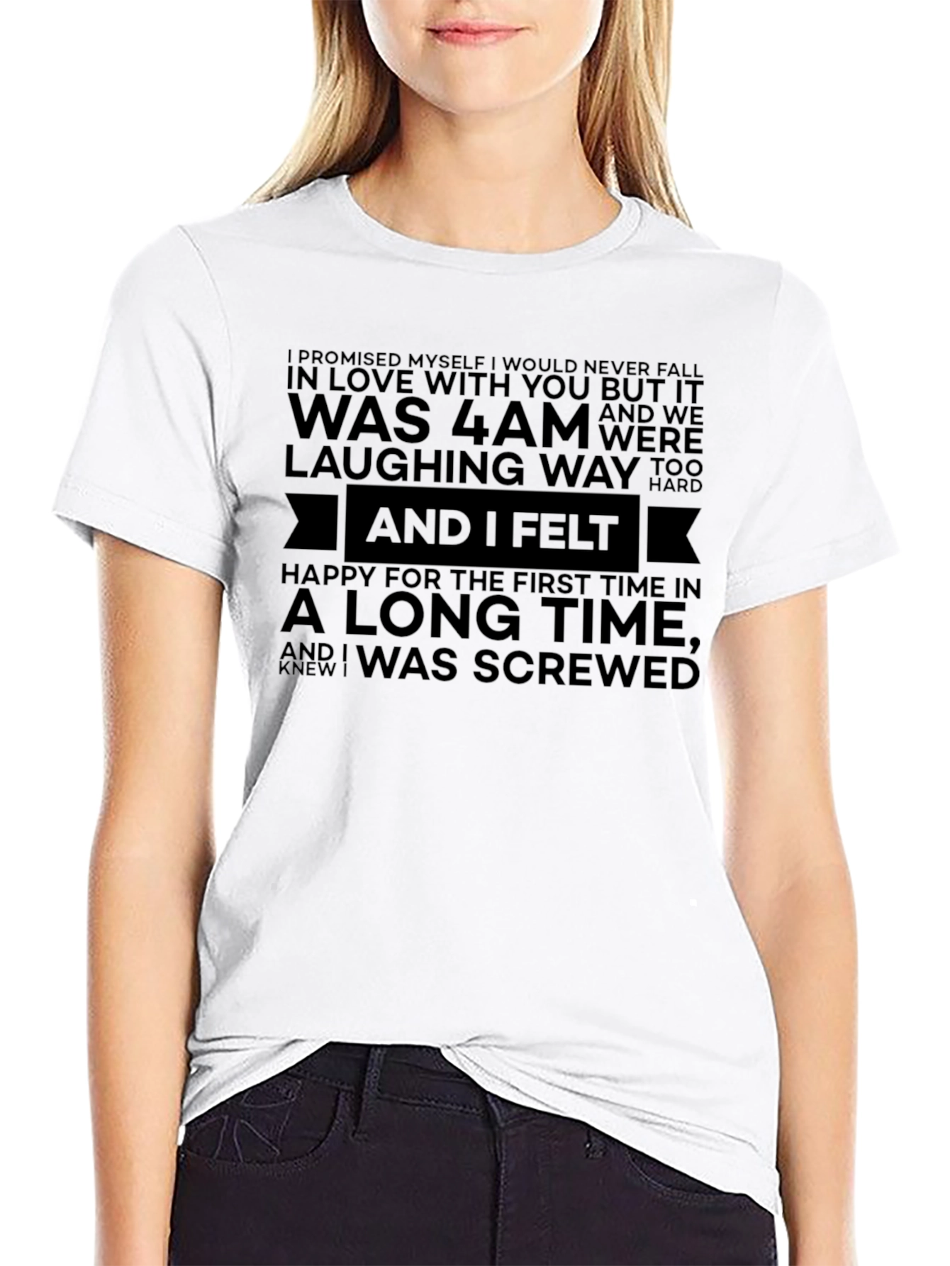 Black Humorous 4AM Love Confession T-Shirt view 9