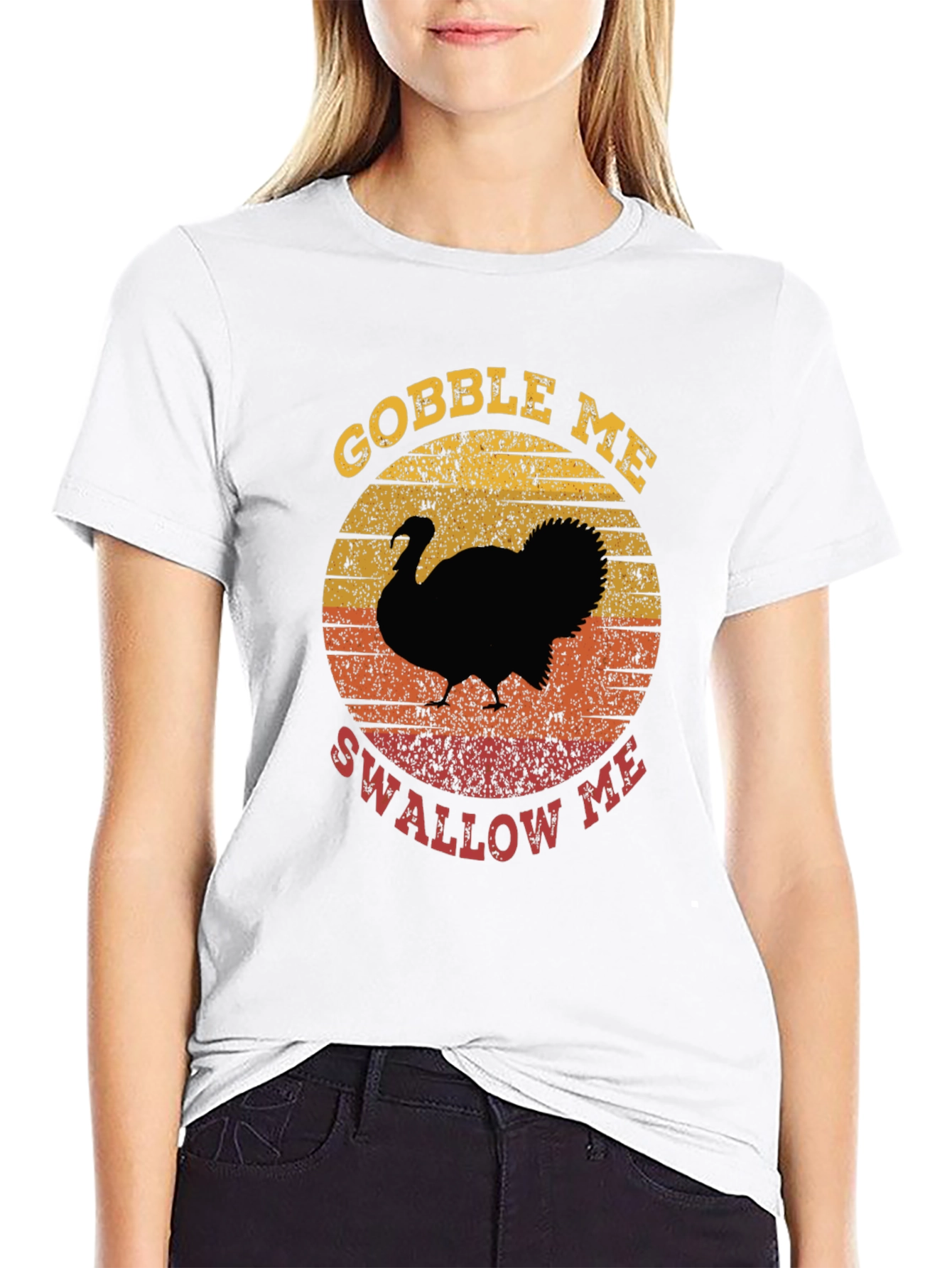 Black Gobble Me Swallow Me Thanksgiving T-Shirt view 9