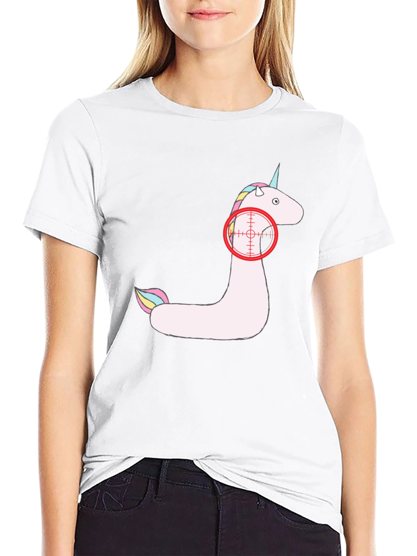 Black Unicorn In Sight Tee - Funny Novelty Shirt view 9
