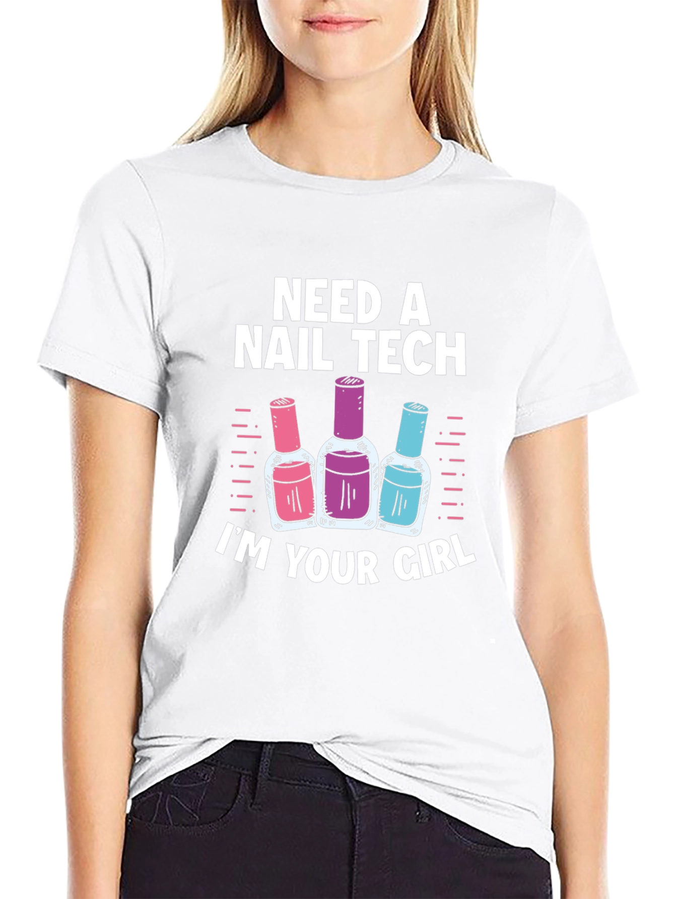 Black Need a Nail Tech? I'm Your Girl T-Shirt view 9