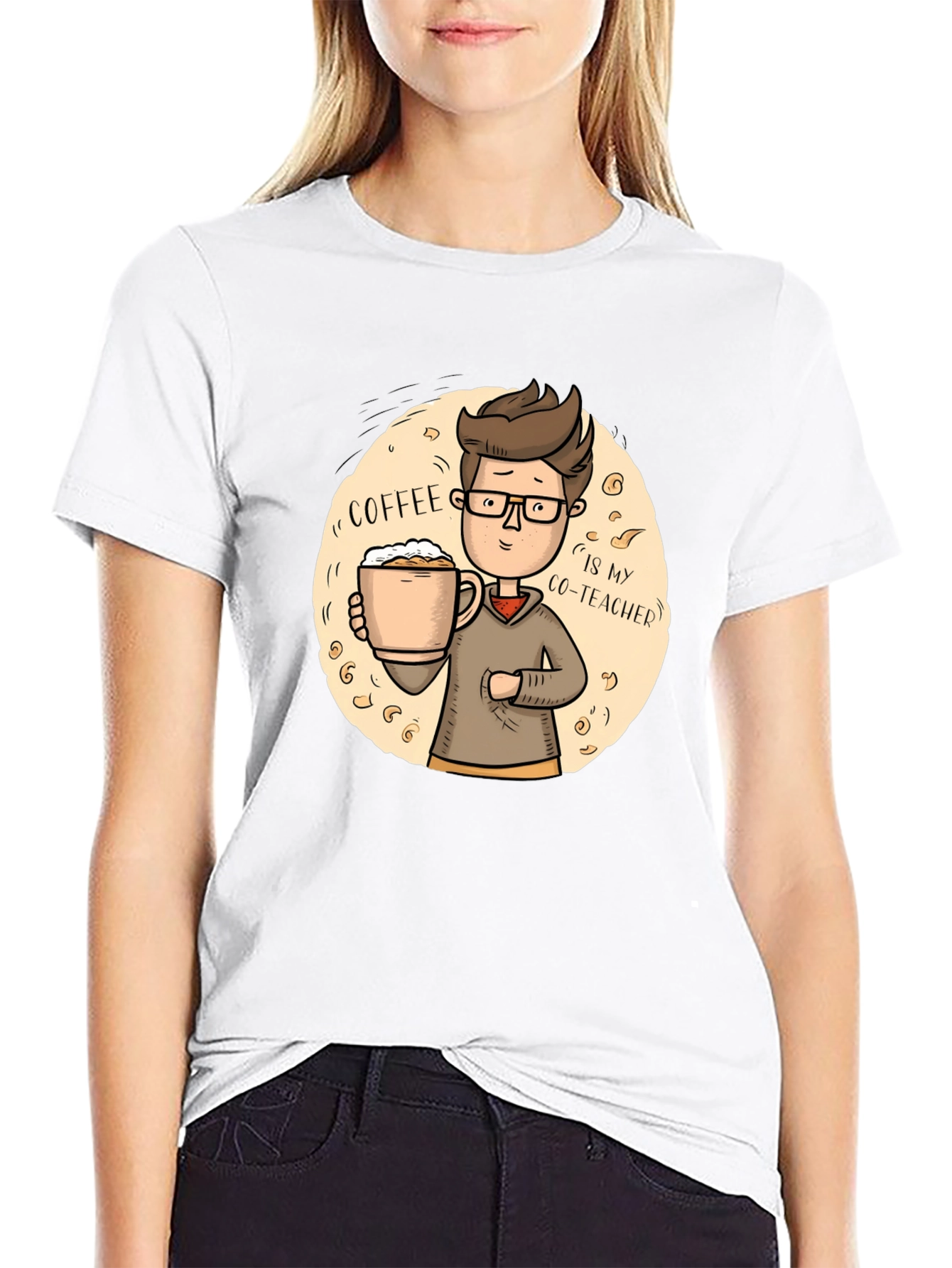 Black Coffee Co-Teacher T-Shirt view 9