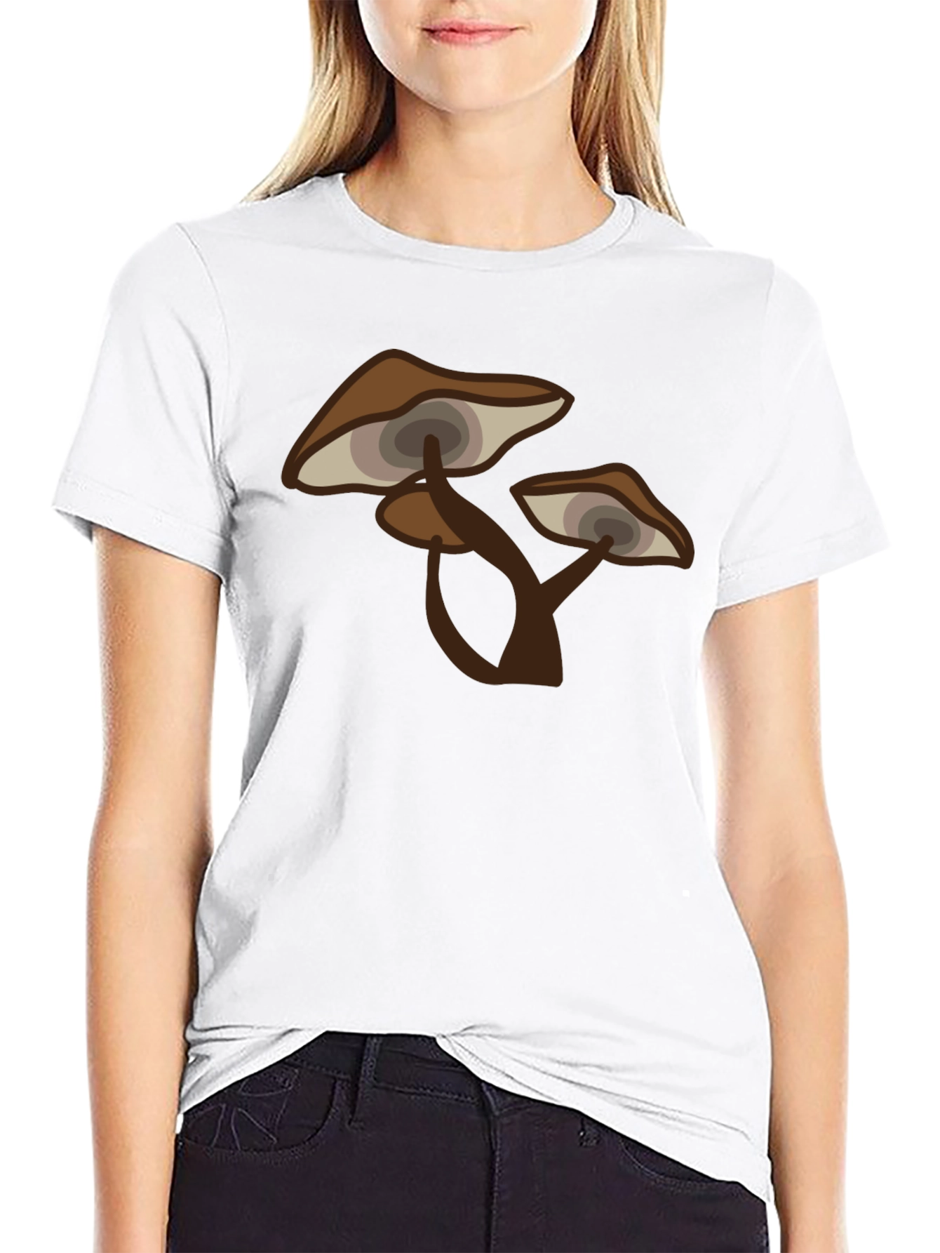 Black Psychedelic Mushroom Graphic Tee - Men's Black T-Shirt view 9