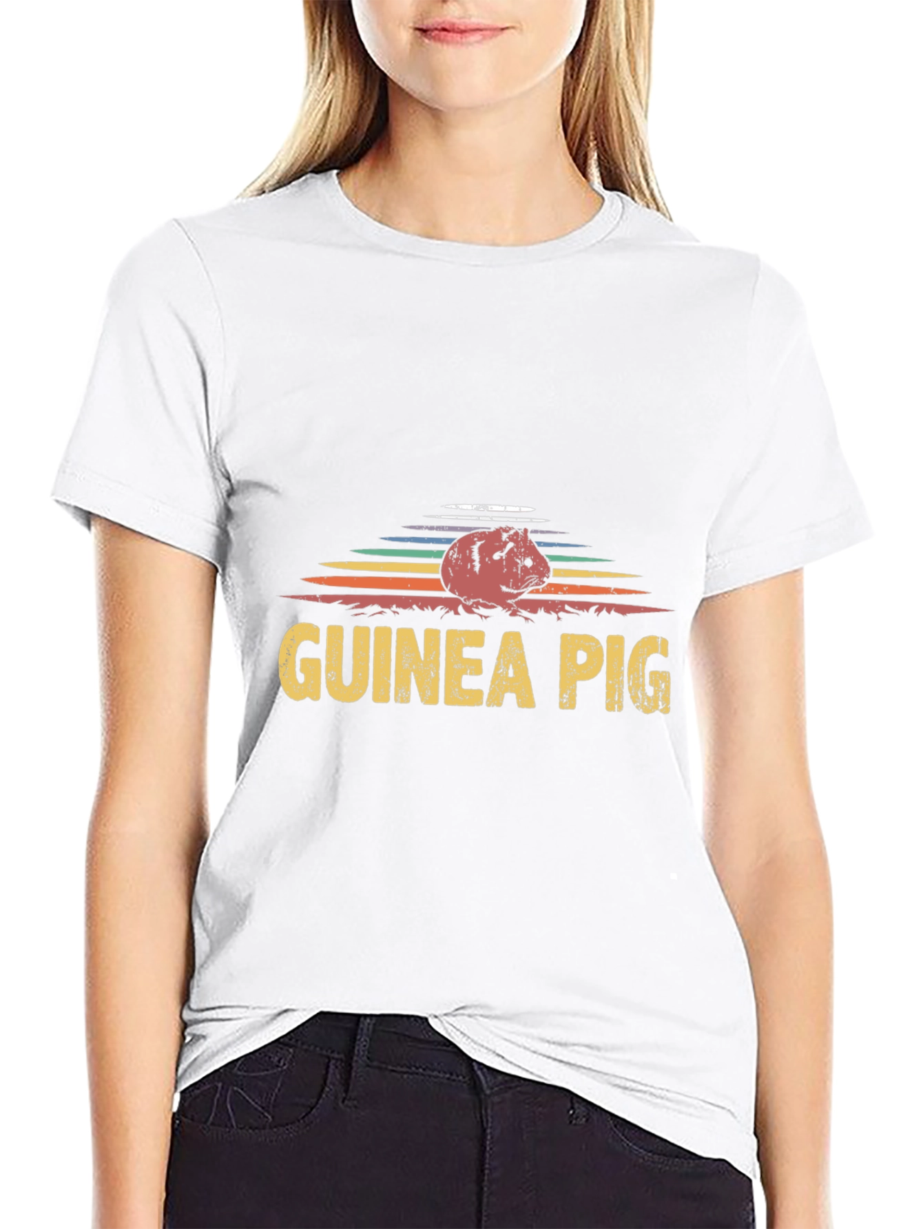 Black Vintage Guinea Pig Graphic Tee view 9