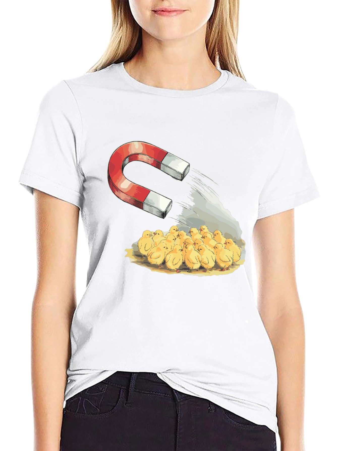 Black Magnet & Chicks Graphic Tee - Funny Humor T-Shirt view 9