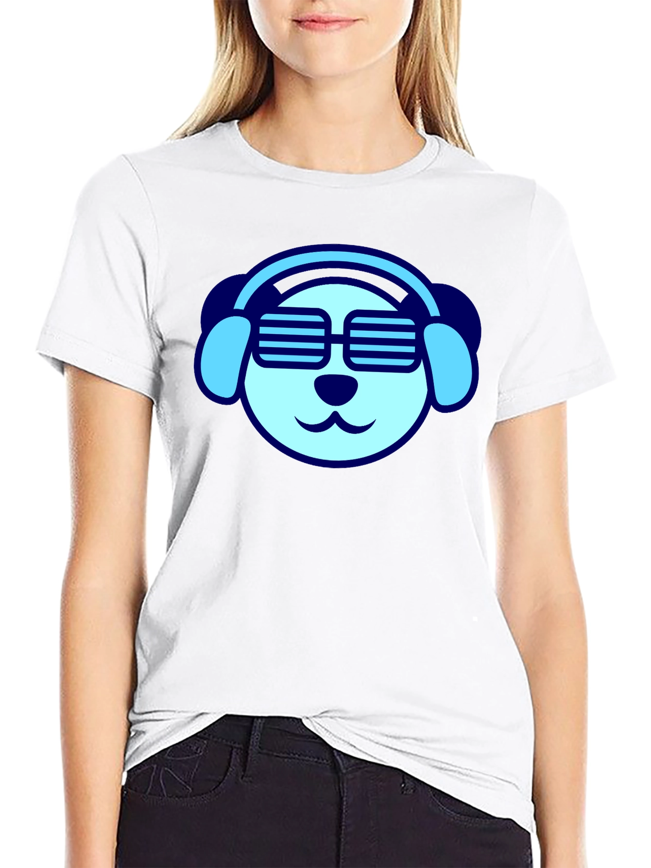 Black Cool Dog Tee - Headphones & Shades view 9