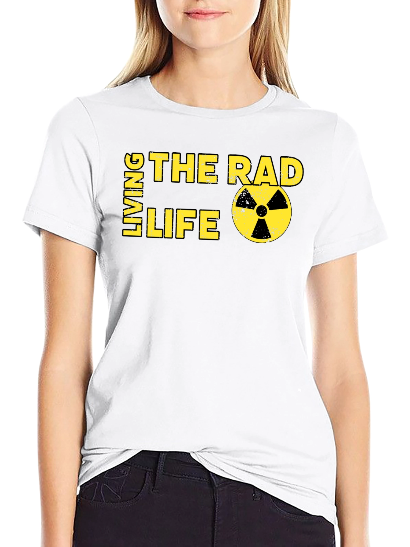 Black Living The Rad Life Graphic Tee - Cool, Unique Design view 9