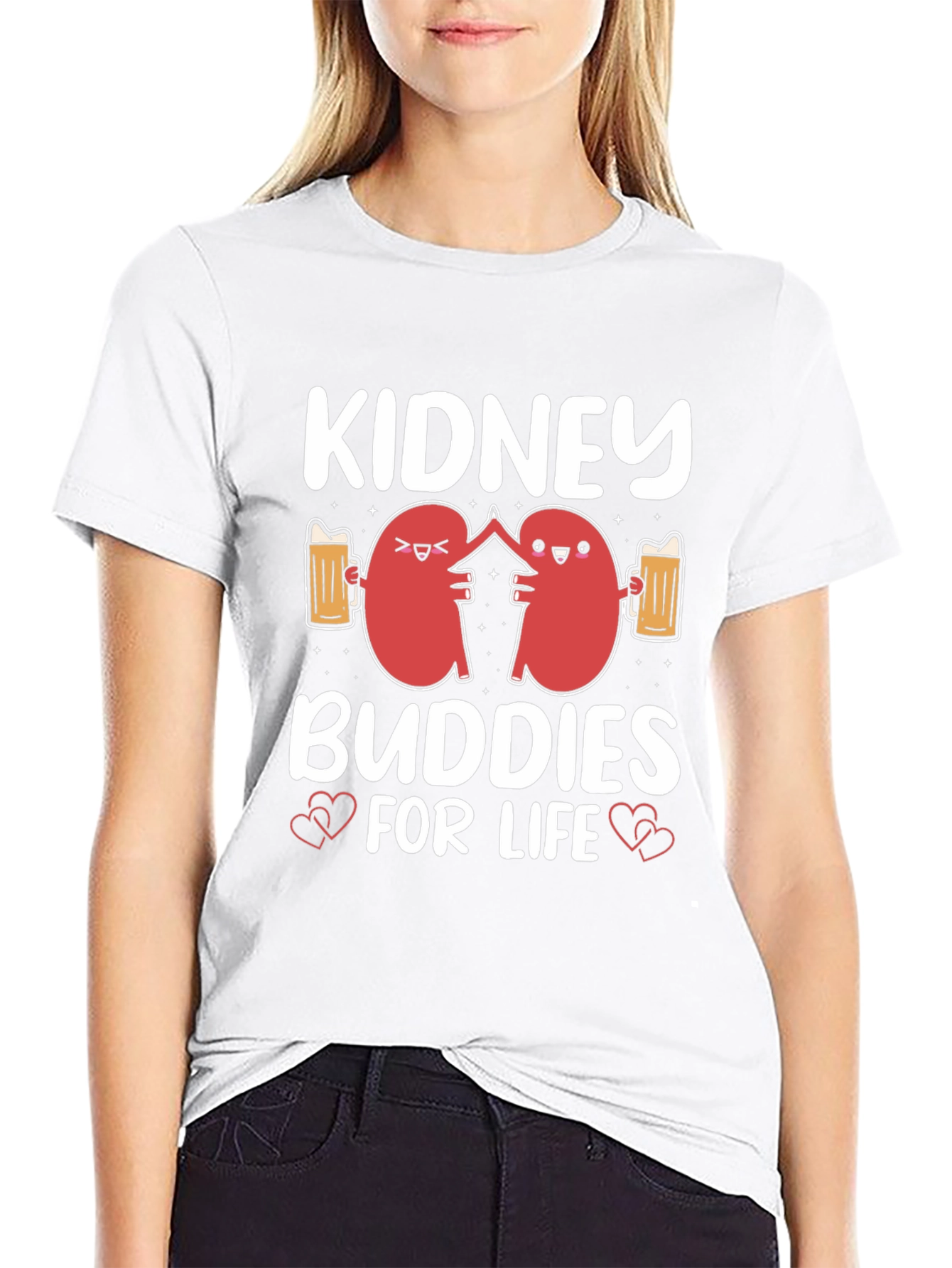 Black Kidney Buddies for Life Graphic Tee view 9