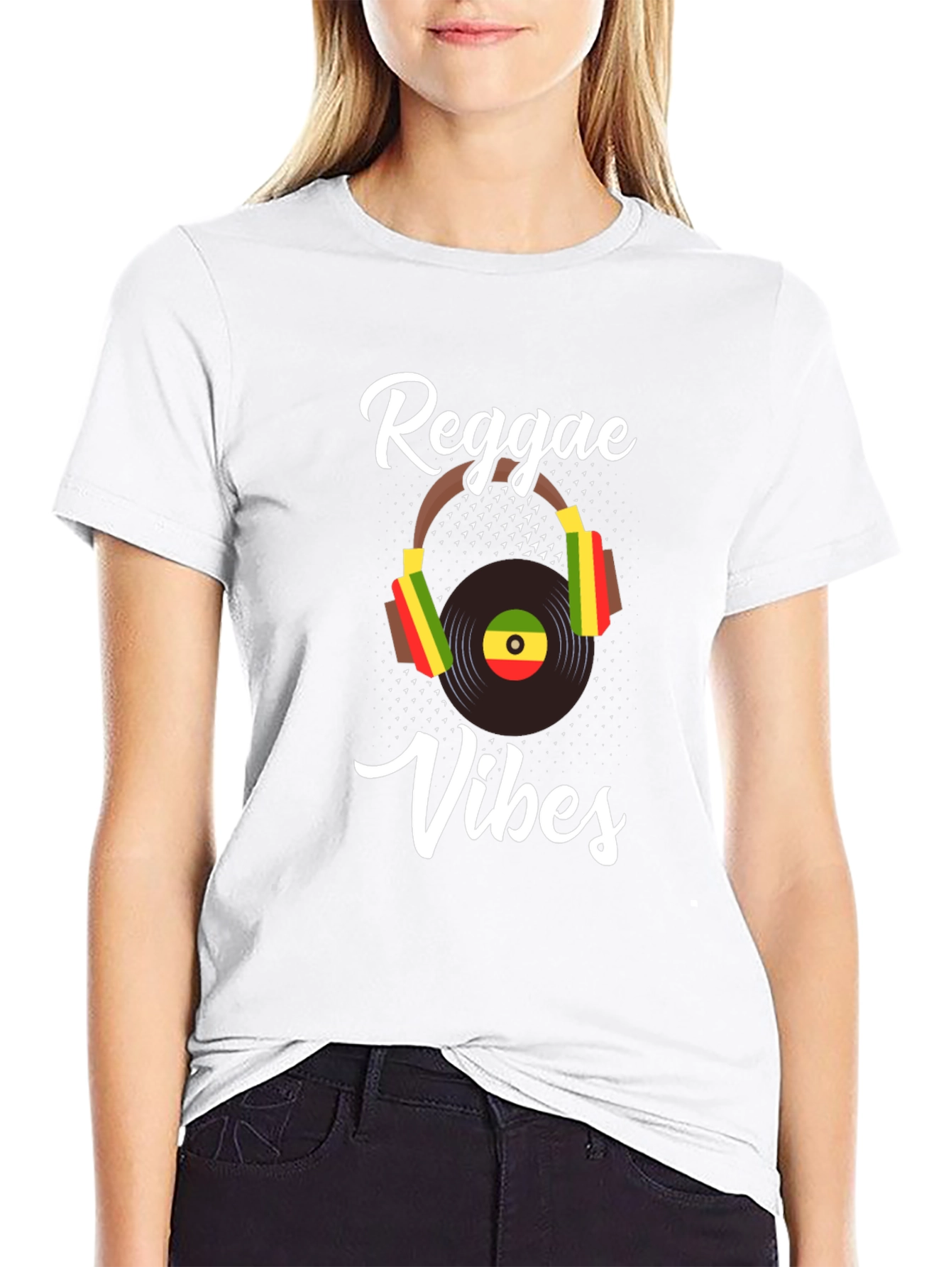 Black Reggae Vibes T-Shirt - Black Music Graphic Tee view 9