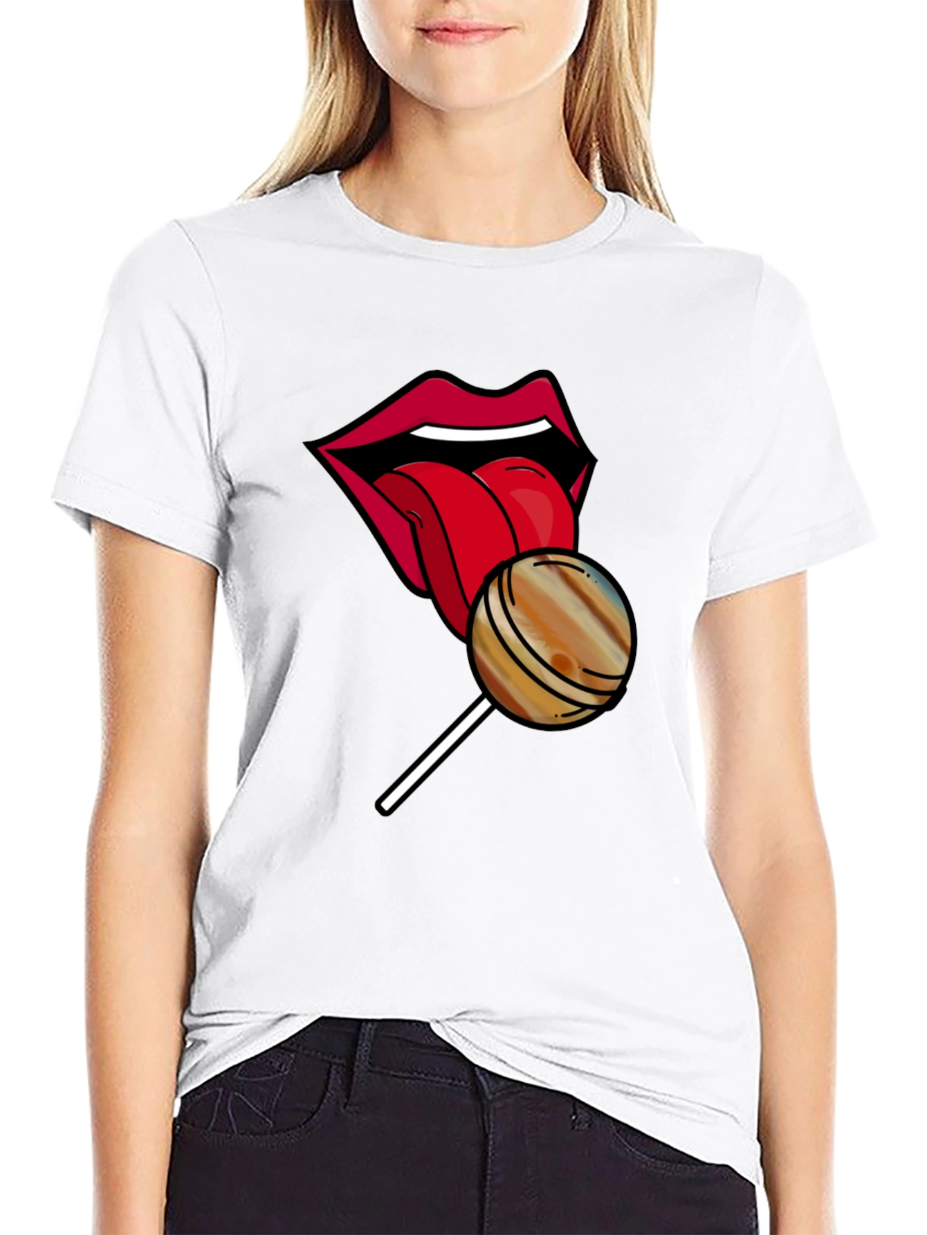 Black Lips Lollipop Graphic Tee - Unique Design, Soft Cotton view 9