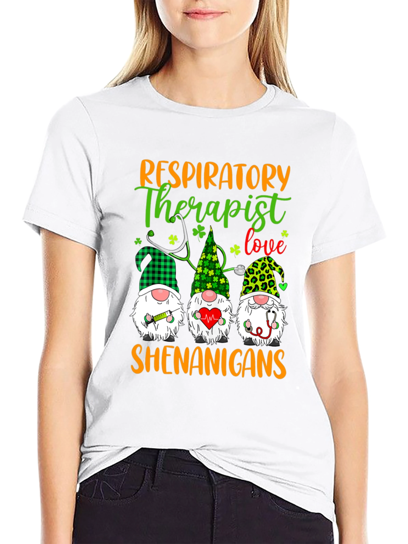 Black Respiratory Therapist Shenanigans T-Shirt view 9
