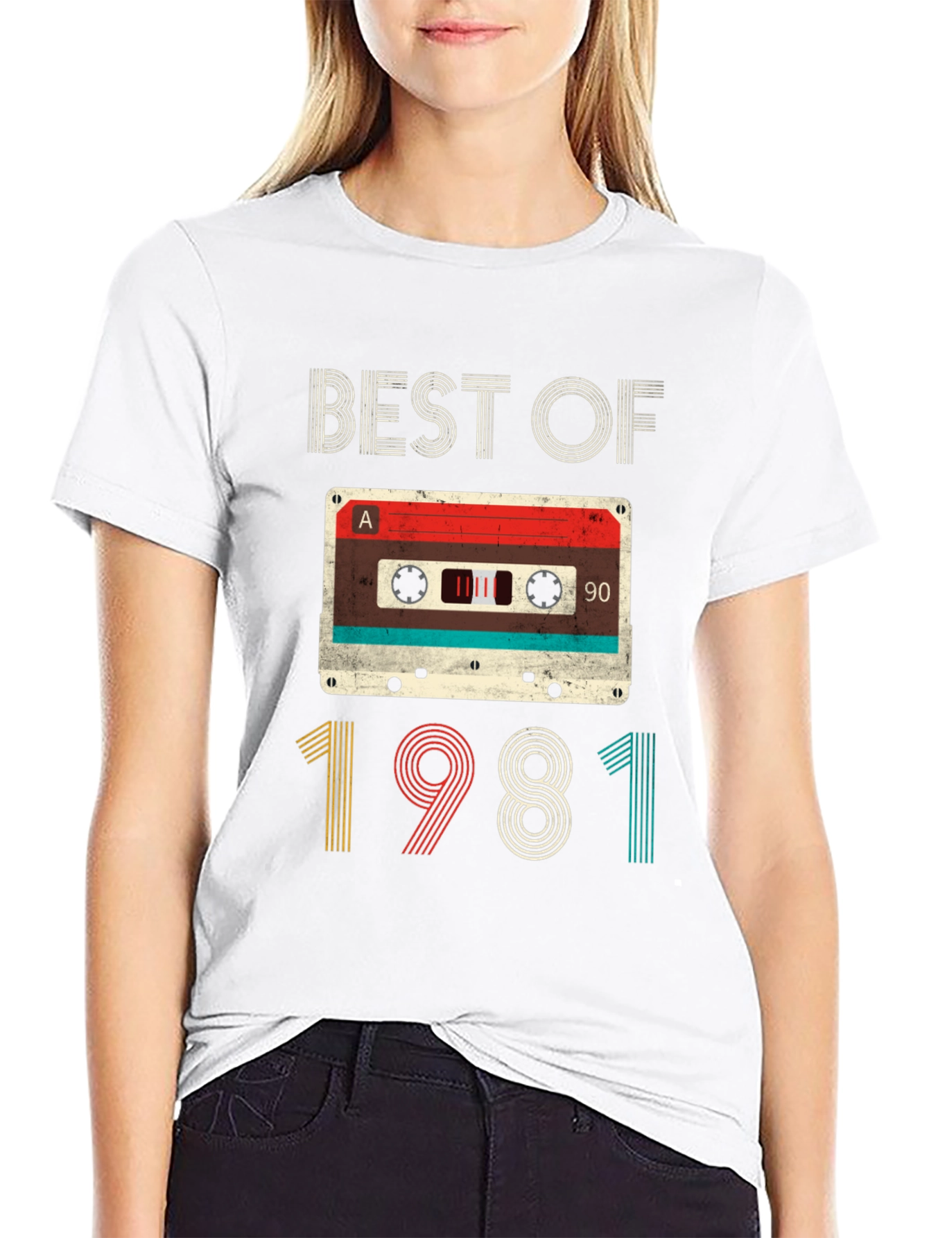 Black Best of 1981 Vintage Cassette T-Shirt view 9