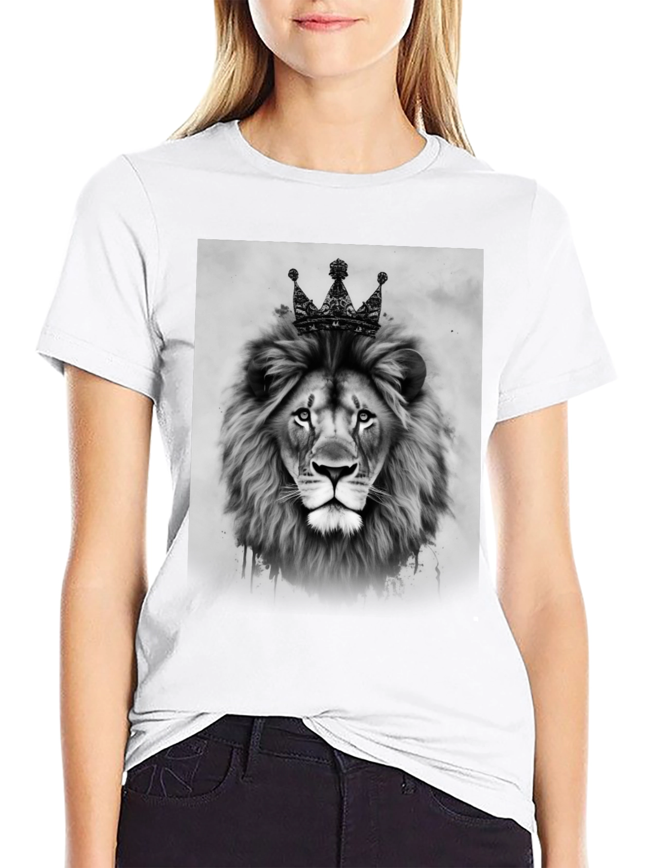 Black Lion King Graphic Tee - Black Unisex T-Shirt view 9