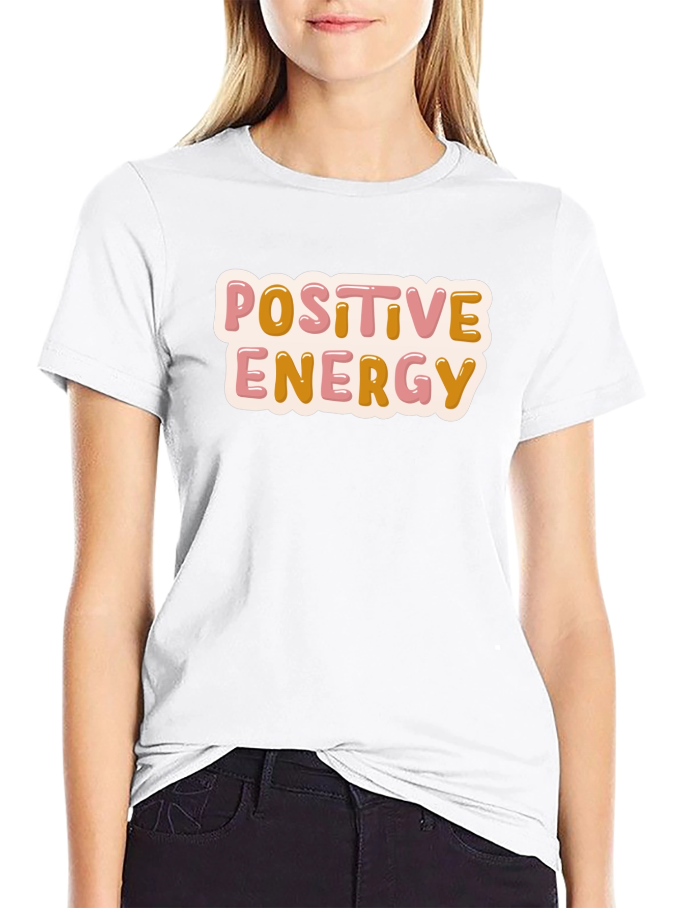 Black Positive Energy Black T-Shirt view 9