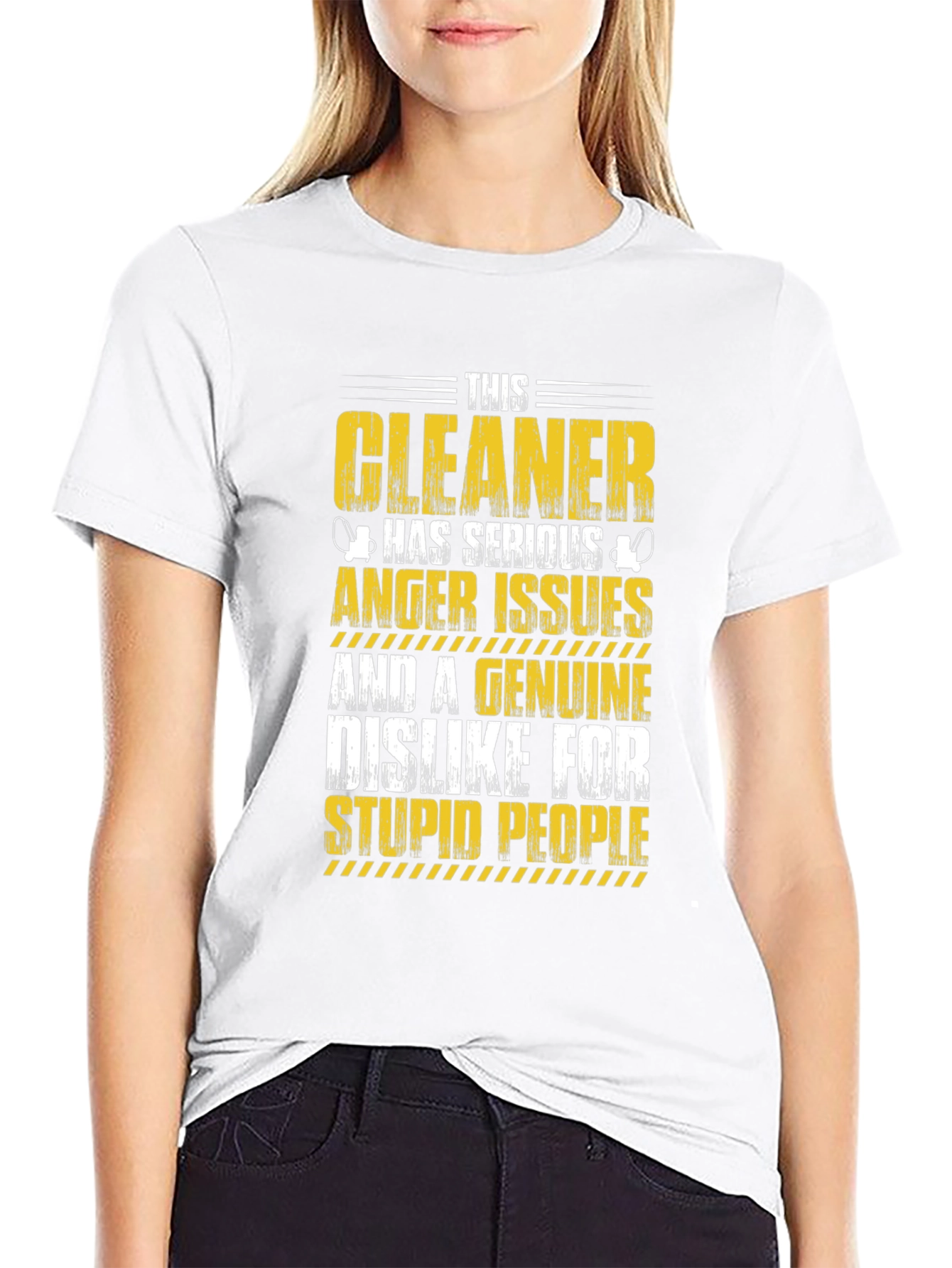 Black Cleaner Anger Issues Graphic Tee view 9