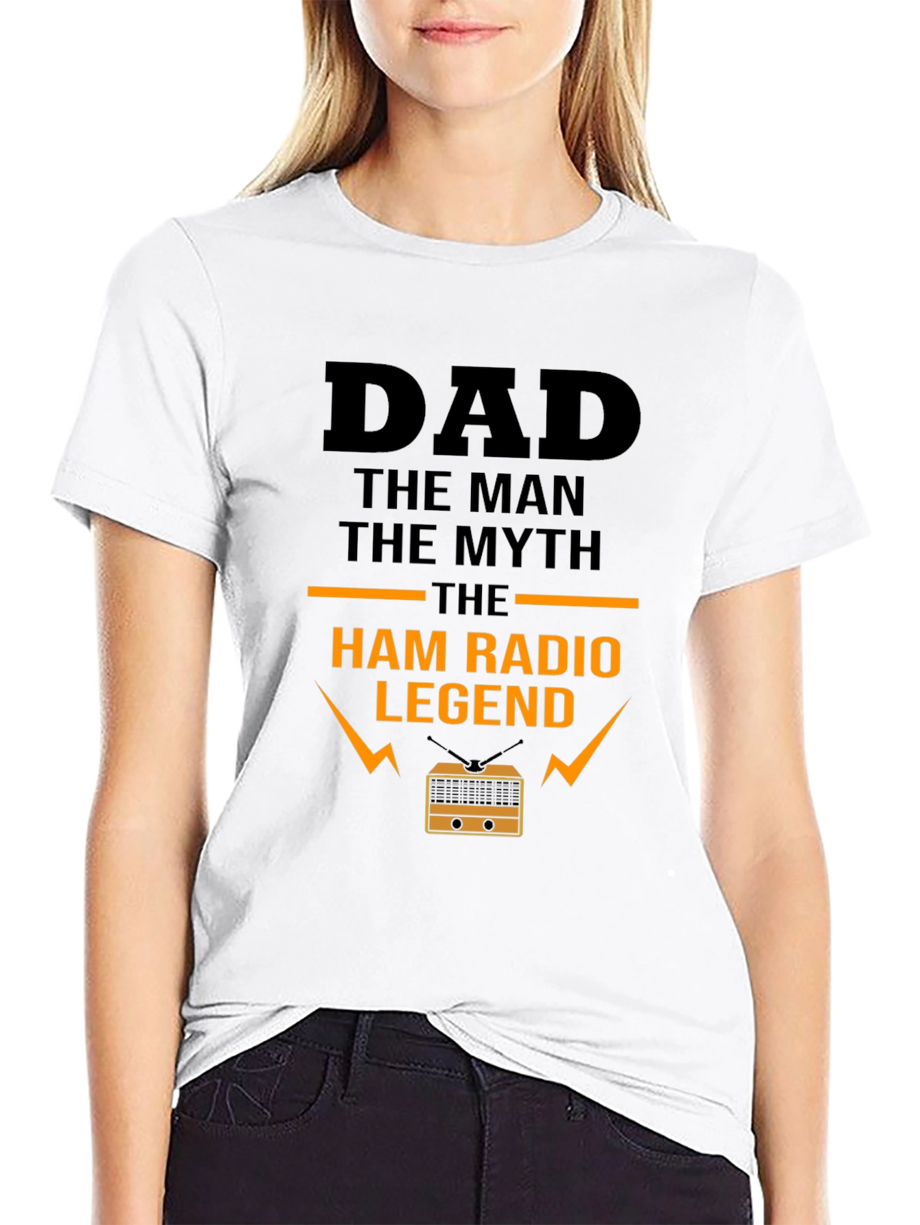 Black Dad Ham Radio Legend T-Shirt view 9