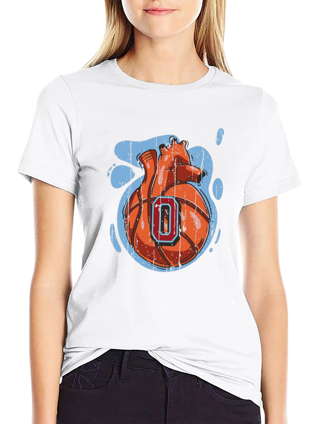Black Heart Basketball Graphic Tee - Urban Style view 9