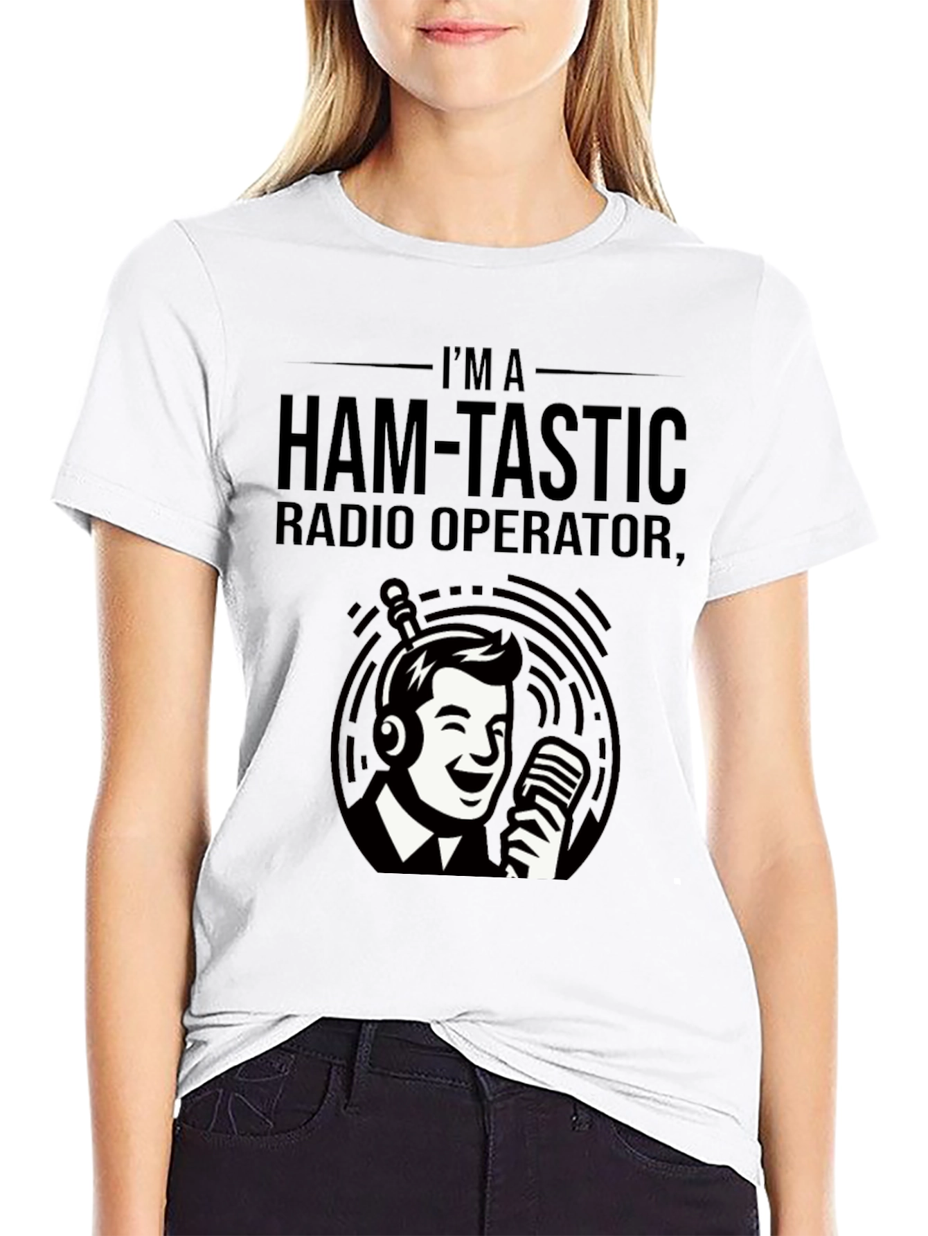 Black Ham-Tastic Radio Operator T-Shirt view 9