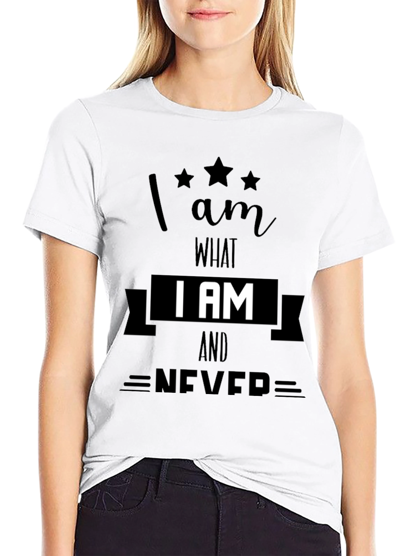 Black I AM What I AM T-Shirt - Never view 9