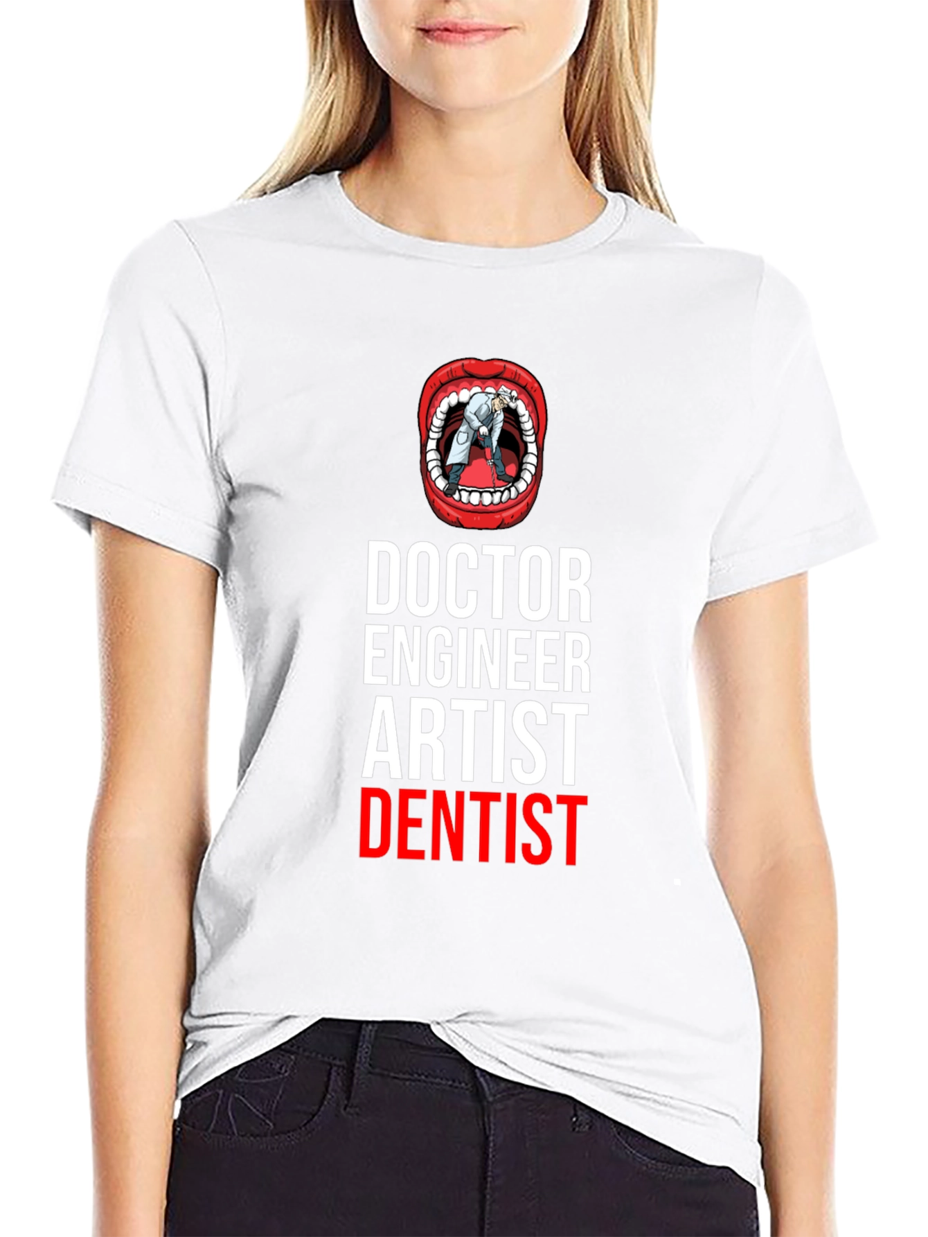 Black Doctor Engineer Artist Dentist T-Shirt view 9