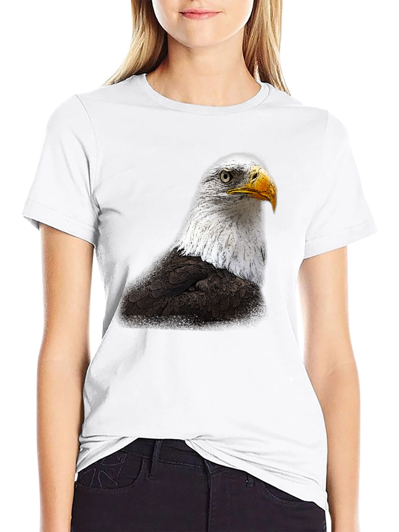 Black Bald Eagle Graphic T-Shirt view 9