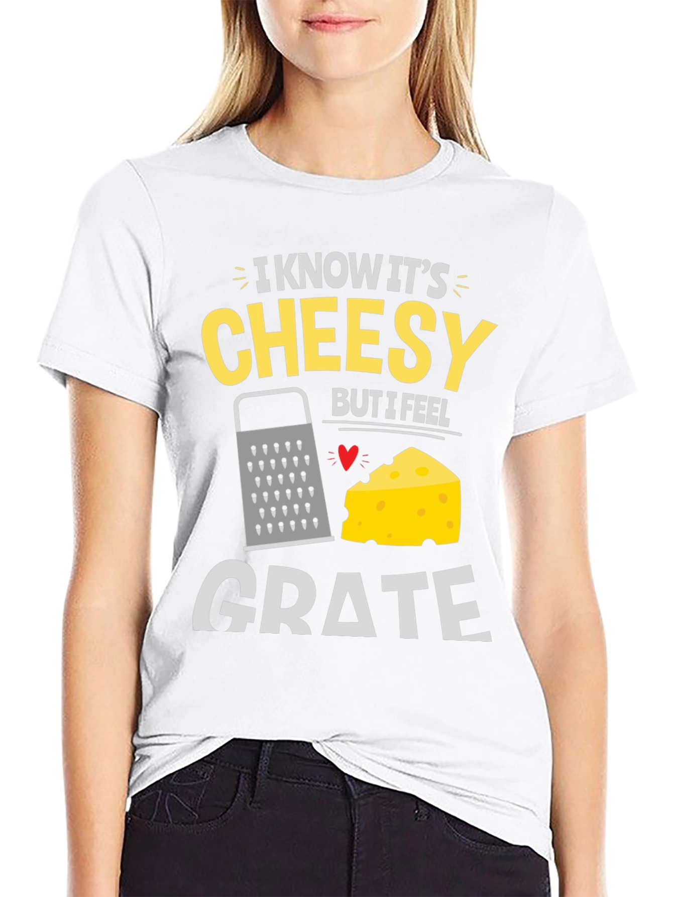 Black Cheesy Grate Humor Graphic Tee view 9