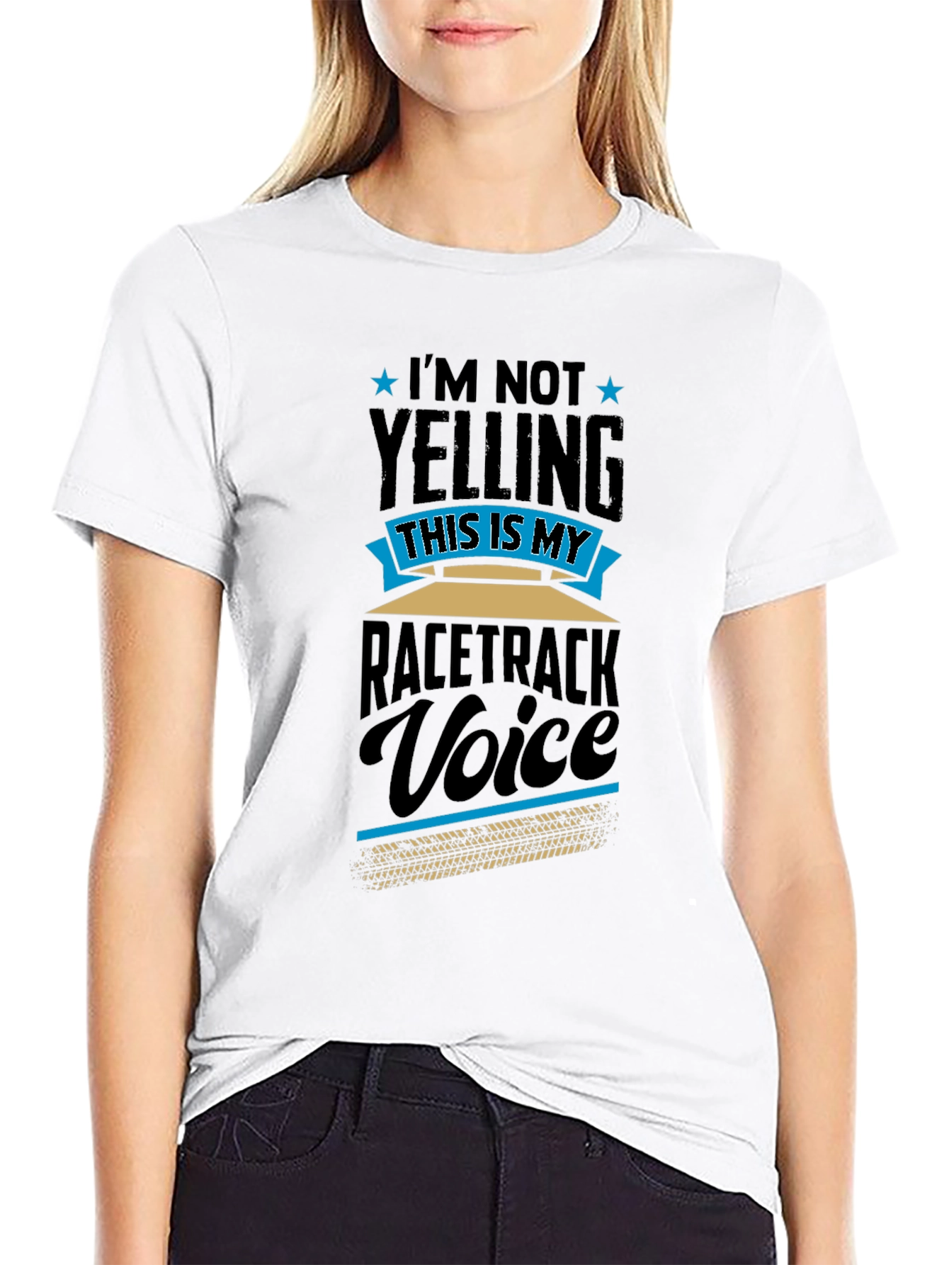Black Racetrack Voice Tee - Funny Motorsport Fan Shirt view 9