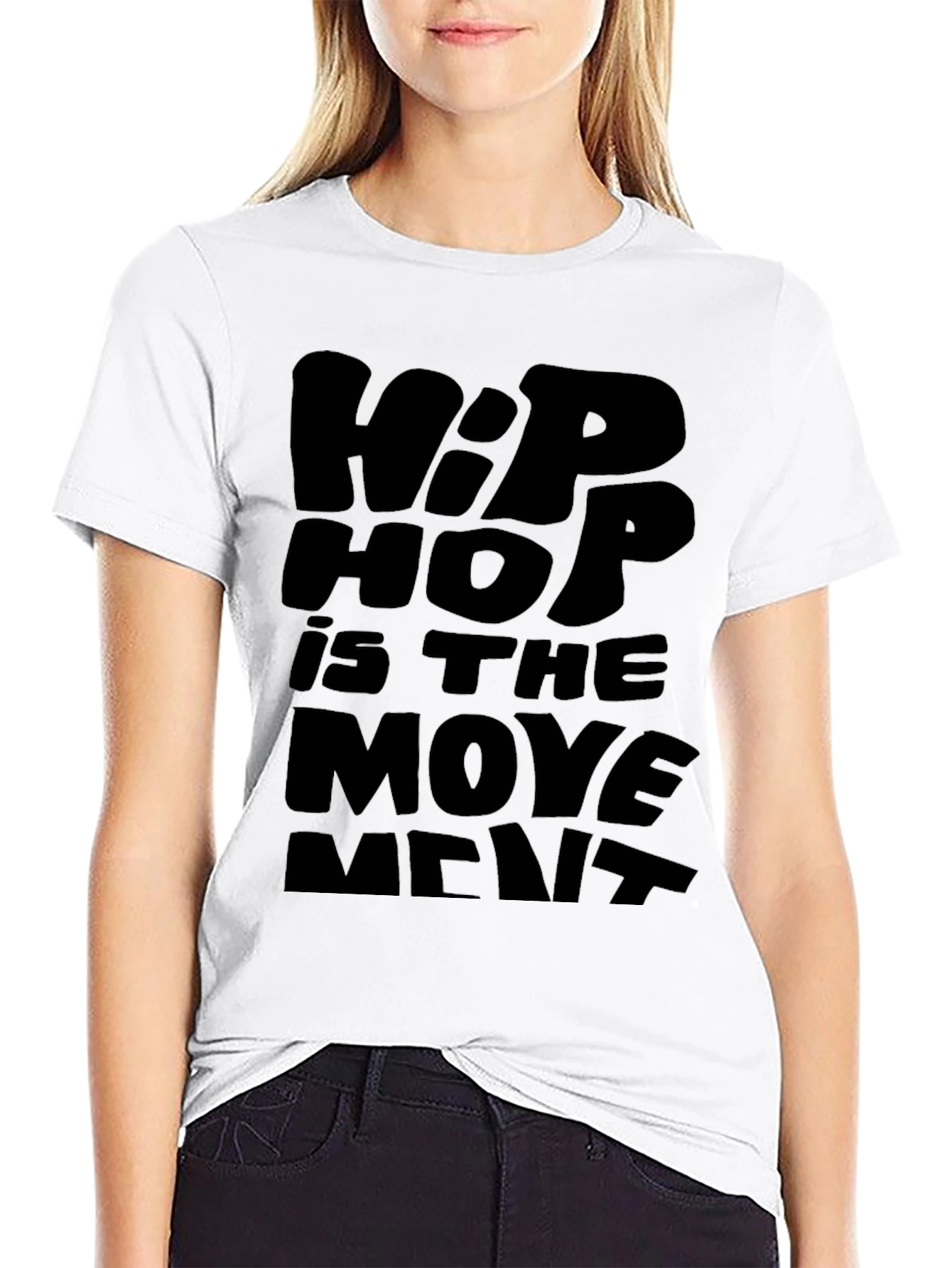 Black Hip Hop is the Movement Black T-Shirt view 9